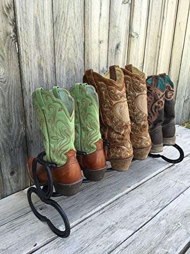 Sturdy Horseshoe Boot Rack - Rustic Entryway Organizer for Western & Cowboy Boots | Perfect for Mudrooms, Farmhouses & Ranch Style Homes