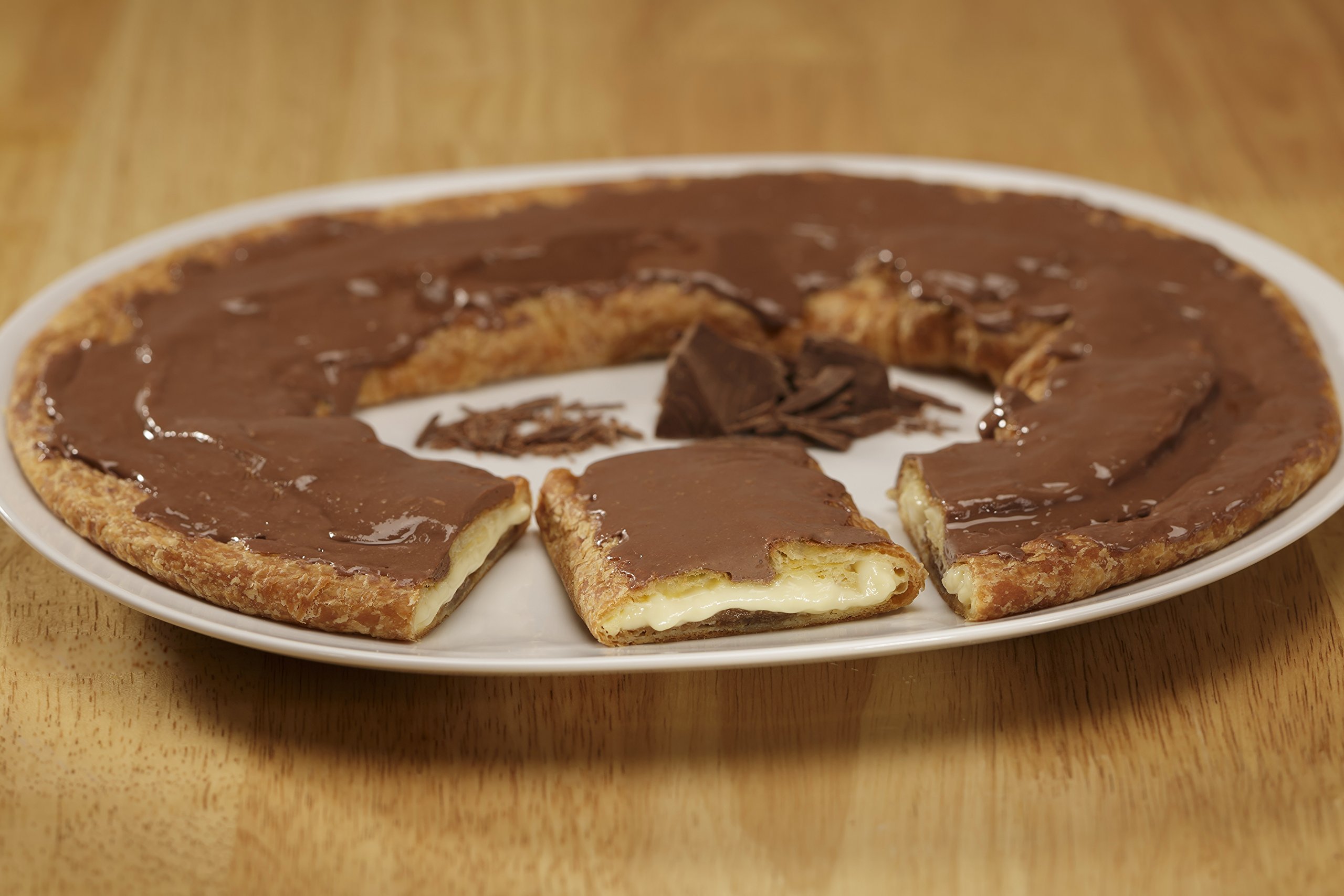 Delicious Chocolate Éclair Kringle Pastry - Flaky Danish Pastry with Rich Chocolate Filling | Perfect for Breakfast, Brunch & Holiday Gifting