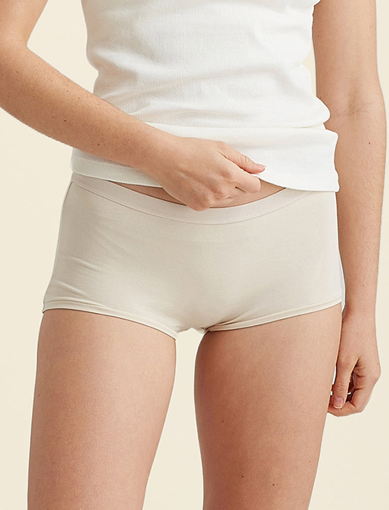 Emily Women's Cotton Boy Shorts - Comfortable Sleep Underwear for Lounge & Nightwear | Soft Breathable Panties for Relaxing at Home or Bedtime