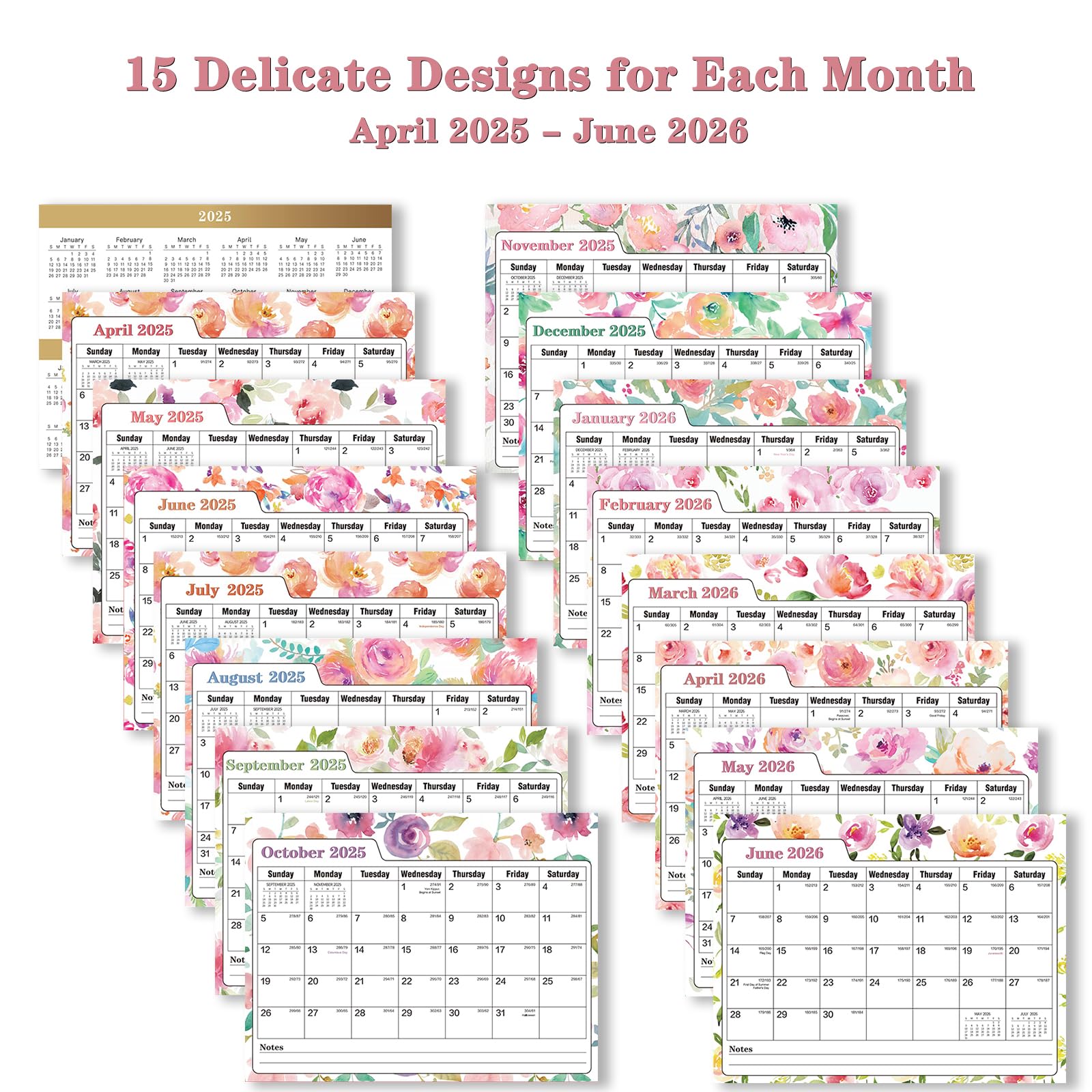 2025-2026 Small Standing Desk Calendar | 8