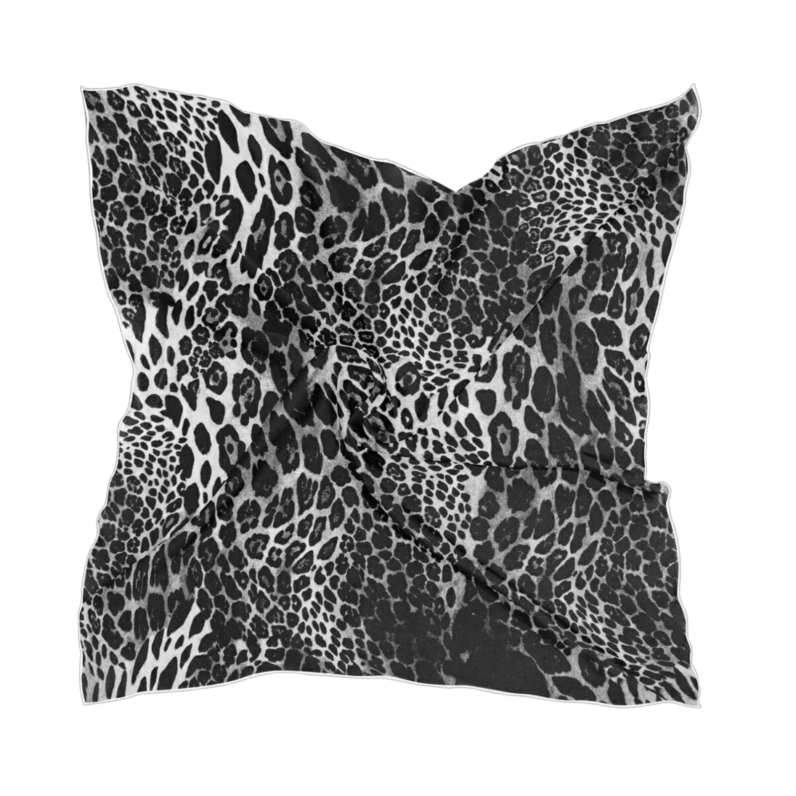 Luxury Women's Square Silk Scarf - Elegant Neckerchief, Headscarf & Shawl Wrap - Soft Chiffon Stole for Women - Perfect for Office, Wedding & Travel Accessories