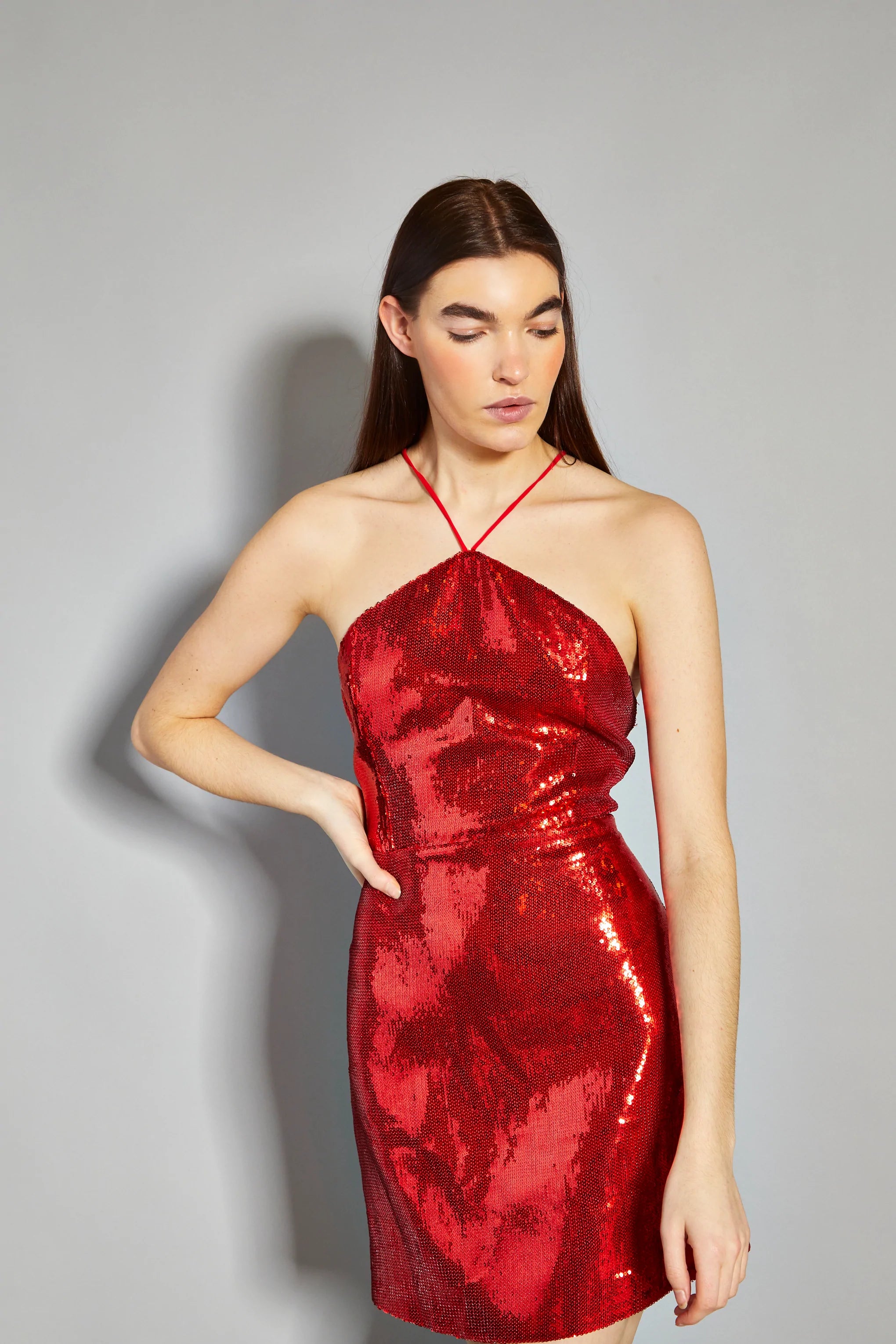 Sparkly Red Sequin Mini Skirt for Women - Party, Club, Night Out, Holiday & Festive Occasions