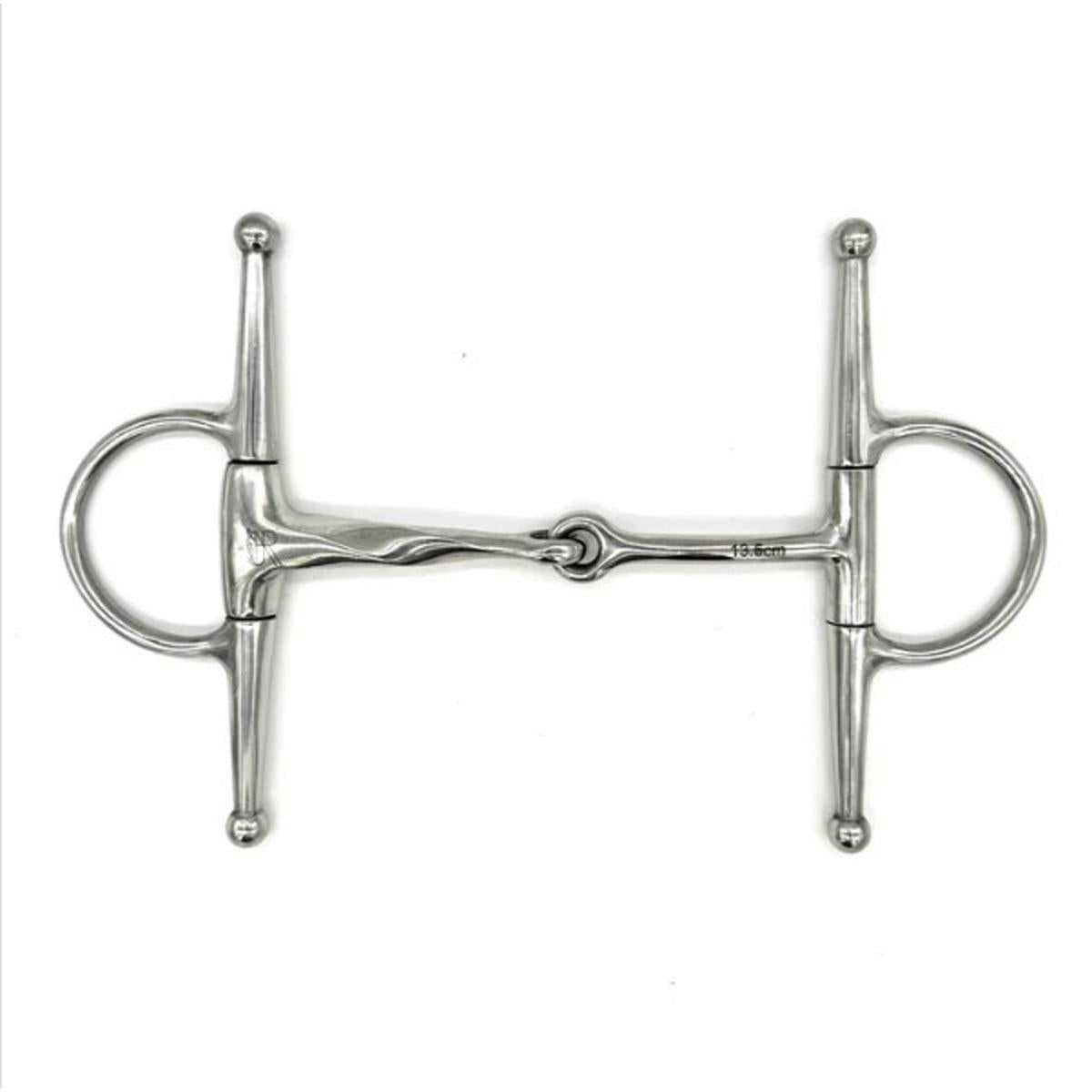 AJR Half Twist Half Straight Bar Full Cheek Bit - English Horse Riding Bit for Dressage & Jumping - Perfect for Training and Competition Use
