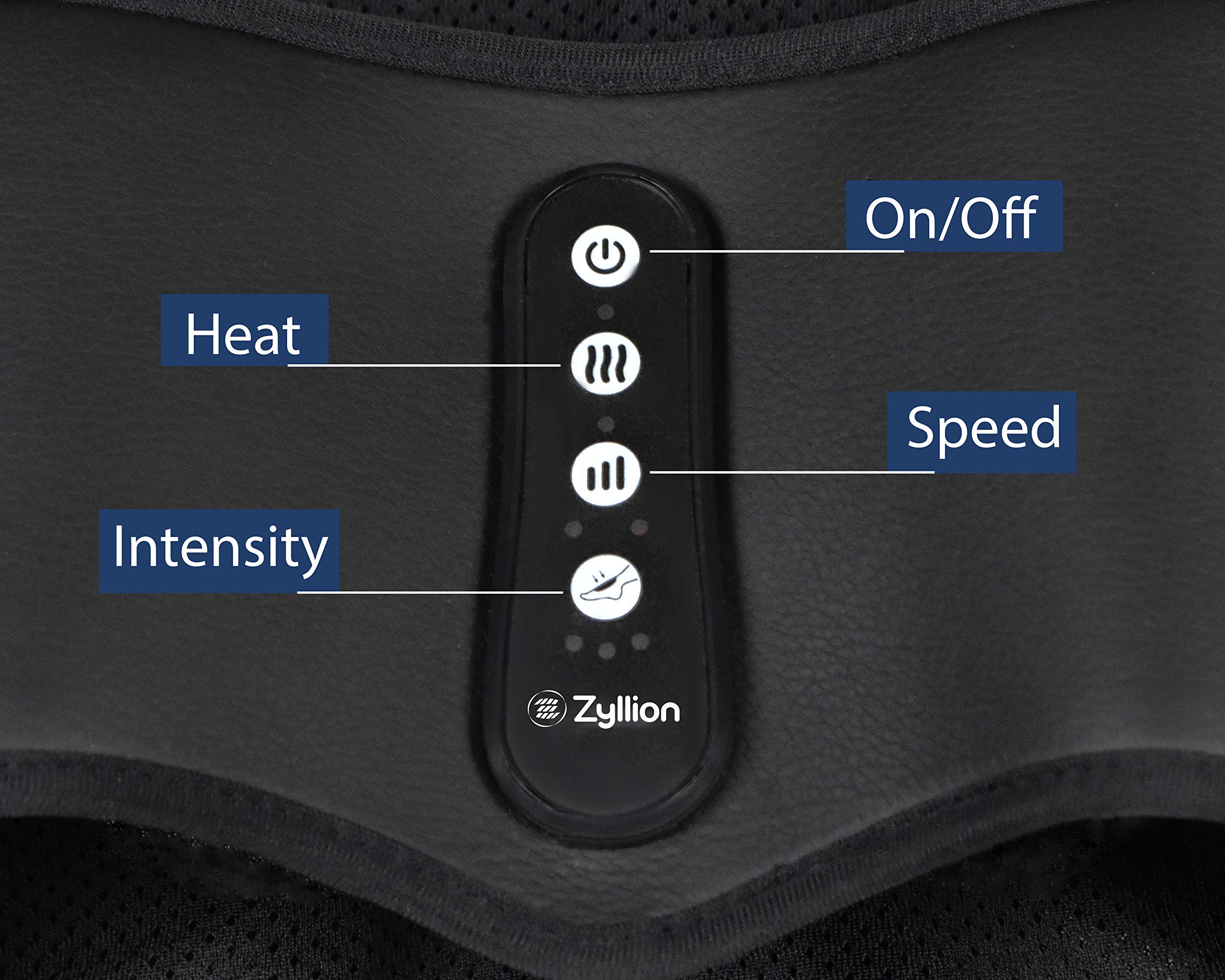 Zyllion Shiatsu Foot Massager with Heat - Deep Tissue Kneading & Air Compression for Plantar Fasciitis Relief - Fits Up to Size 13 - Black (ZMA-31-BK) - Perfect for Home Relaxation & Foot Pain Relief After Workouts