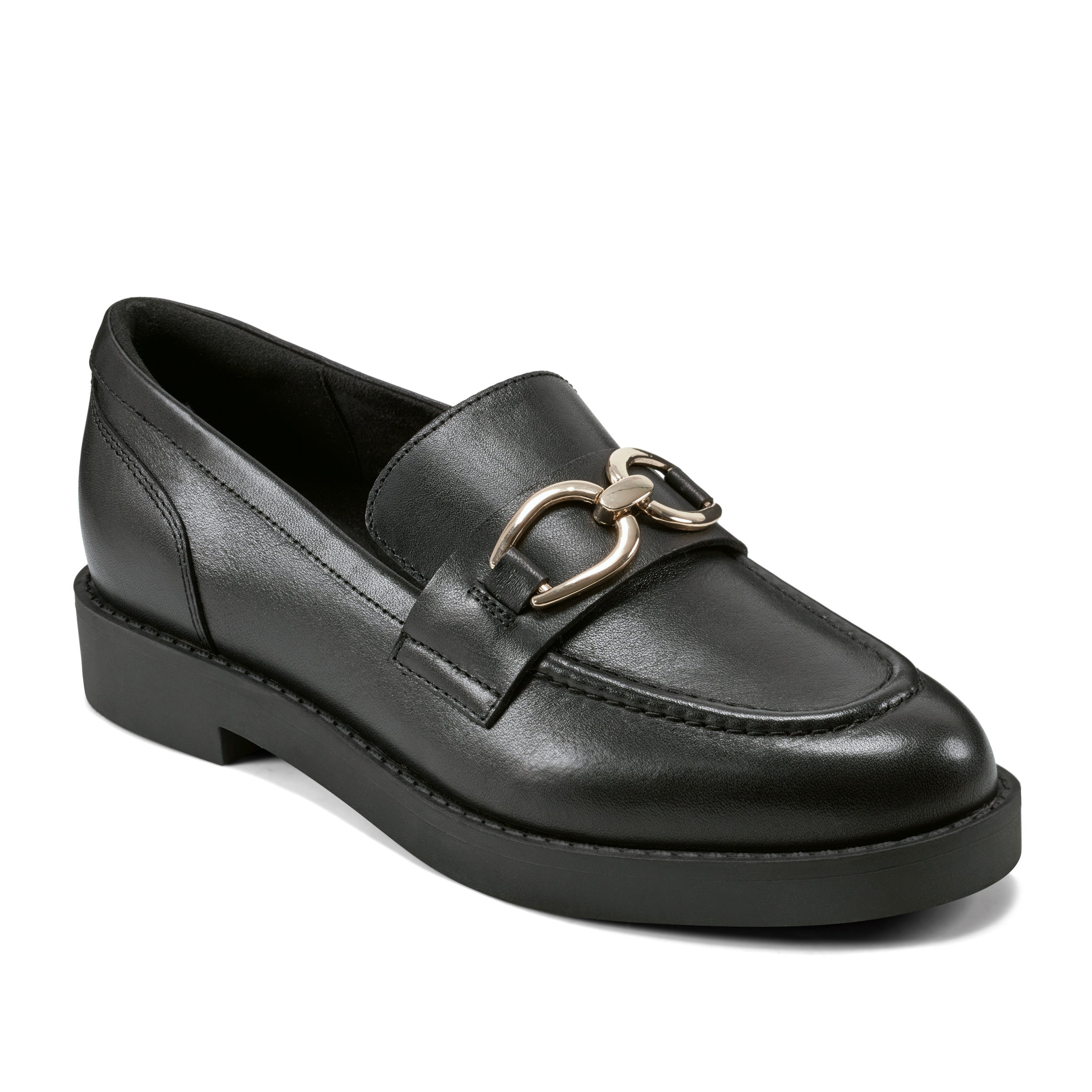 Yemery Women's Buckle Loafers - Comfortable Slip-On Shoes for Work, Office & Casual Outfits