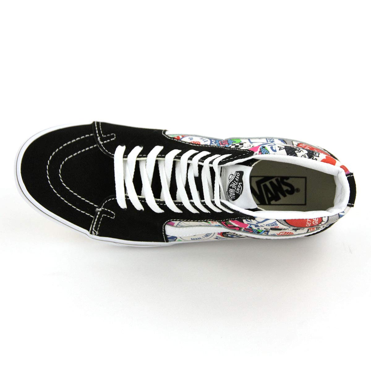 Vans Unisex Sk8-Hi Classic Black & White Skate Shoes - Retro Style Sneakers for Men & Women - Perfect for Skateboarding, Casual Wear & Street Fashion