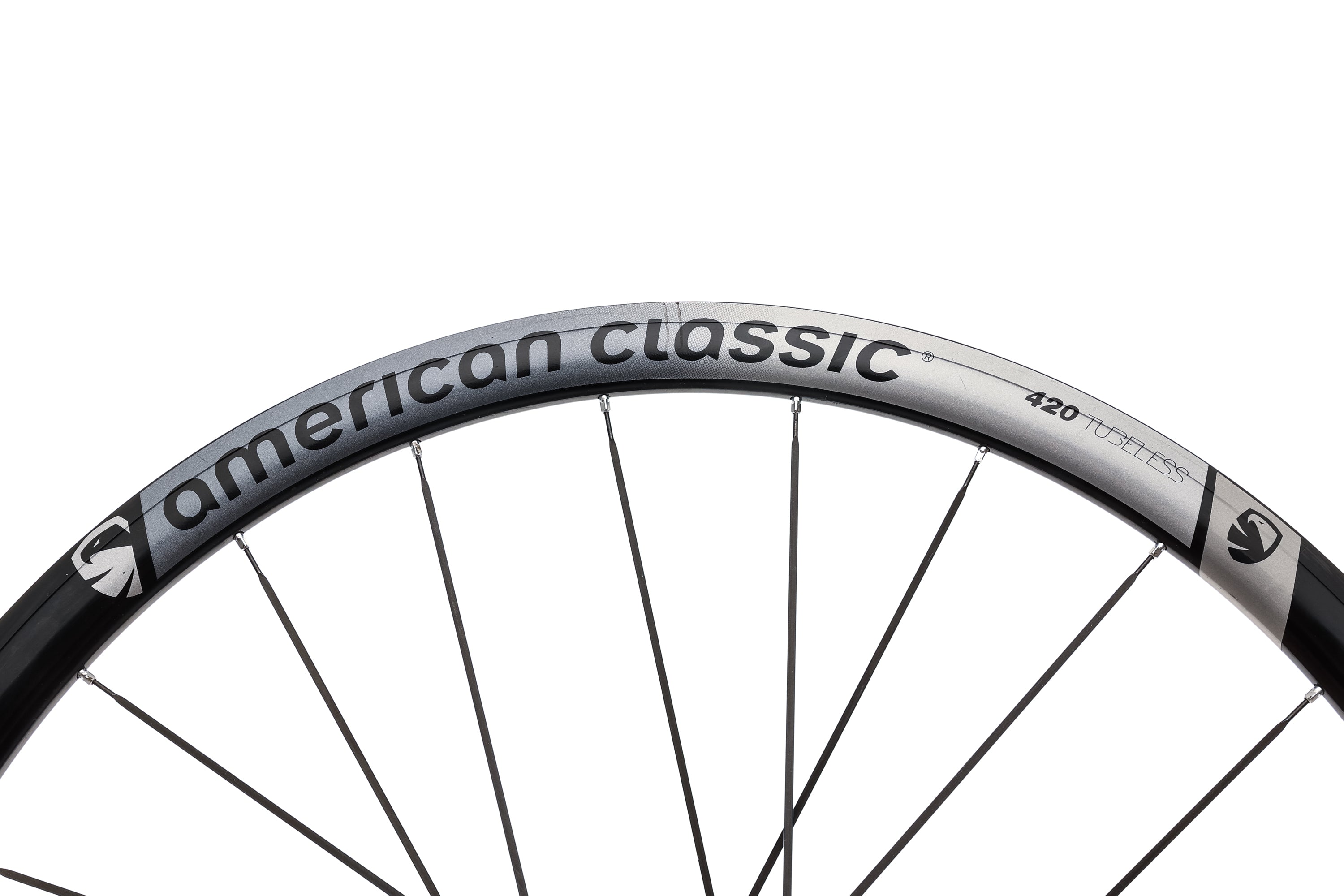 American Classic 420 Aero Disc Aluminum Tubeless 700c Wheelset - Lightweight Road Bike Wheels for Racing & Performance Cycling