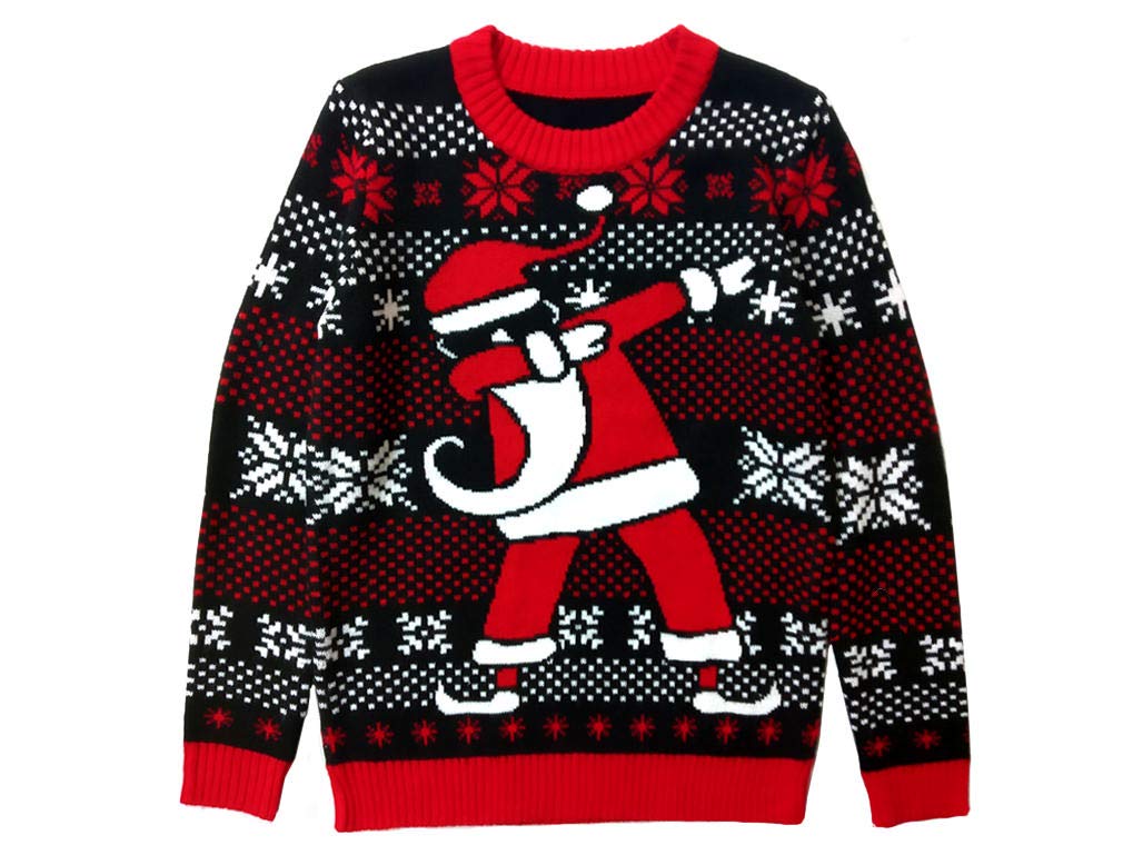 Tstars Funny Santa Claus Ugly Christmas Sweater for Boys - Festive Holiday Pullover for Kids & Youth (Medium) | Perfect for Christmas Parties, Family Gatherings & Ugly Sweater Contests