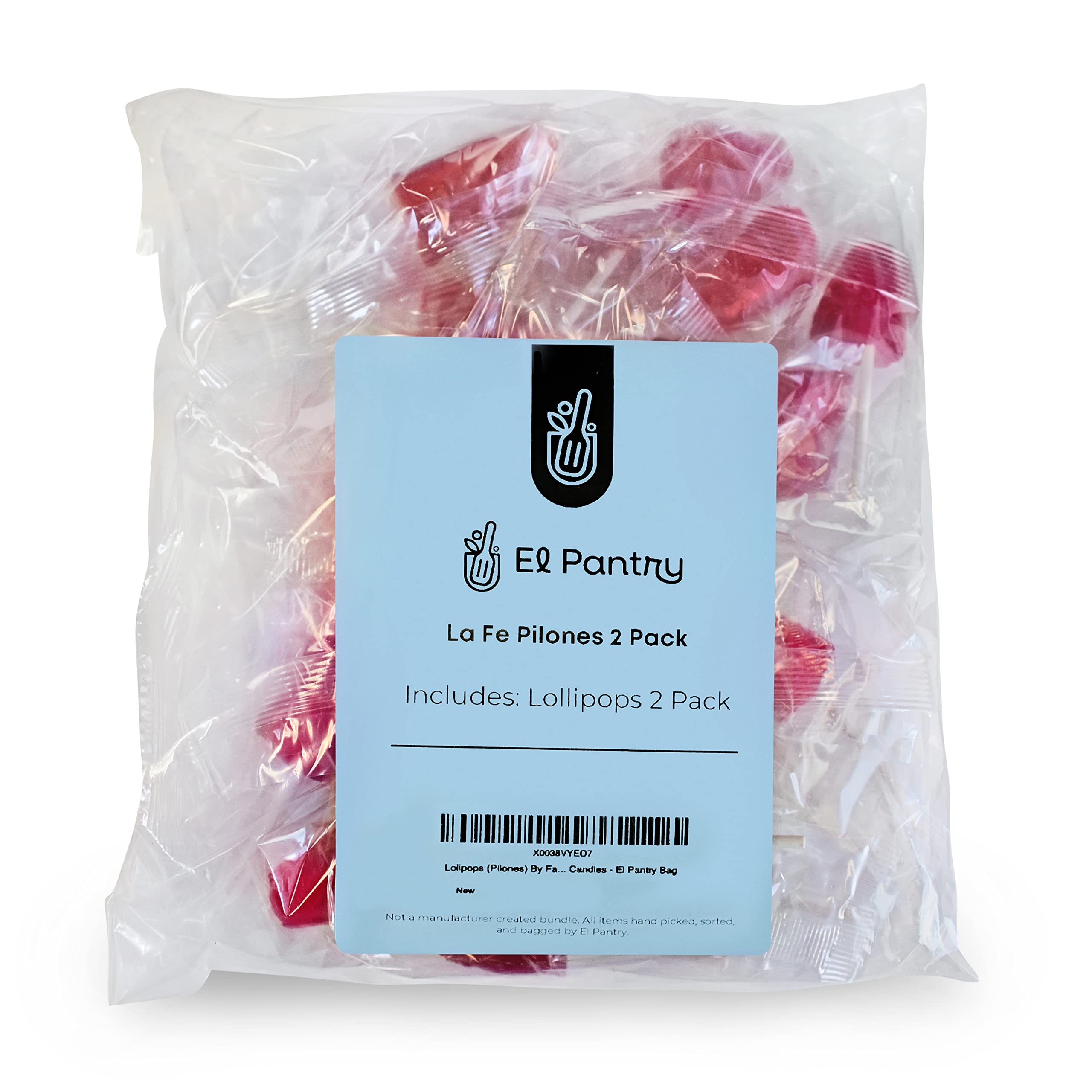 La Fe Lollipops (Pilones) 2-Pack - Individually Wrapped Mexican Candy - Bulk Party Favors, Pinata Fillers & Office Treats