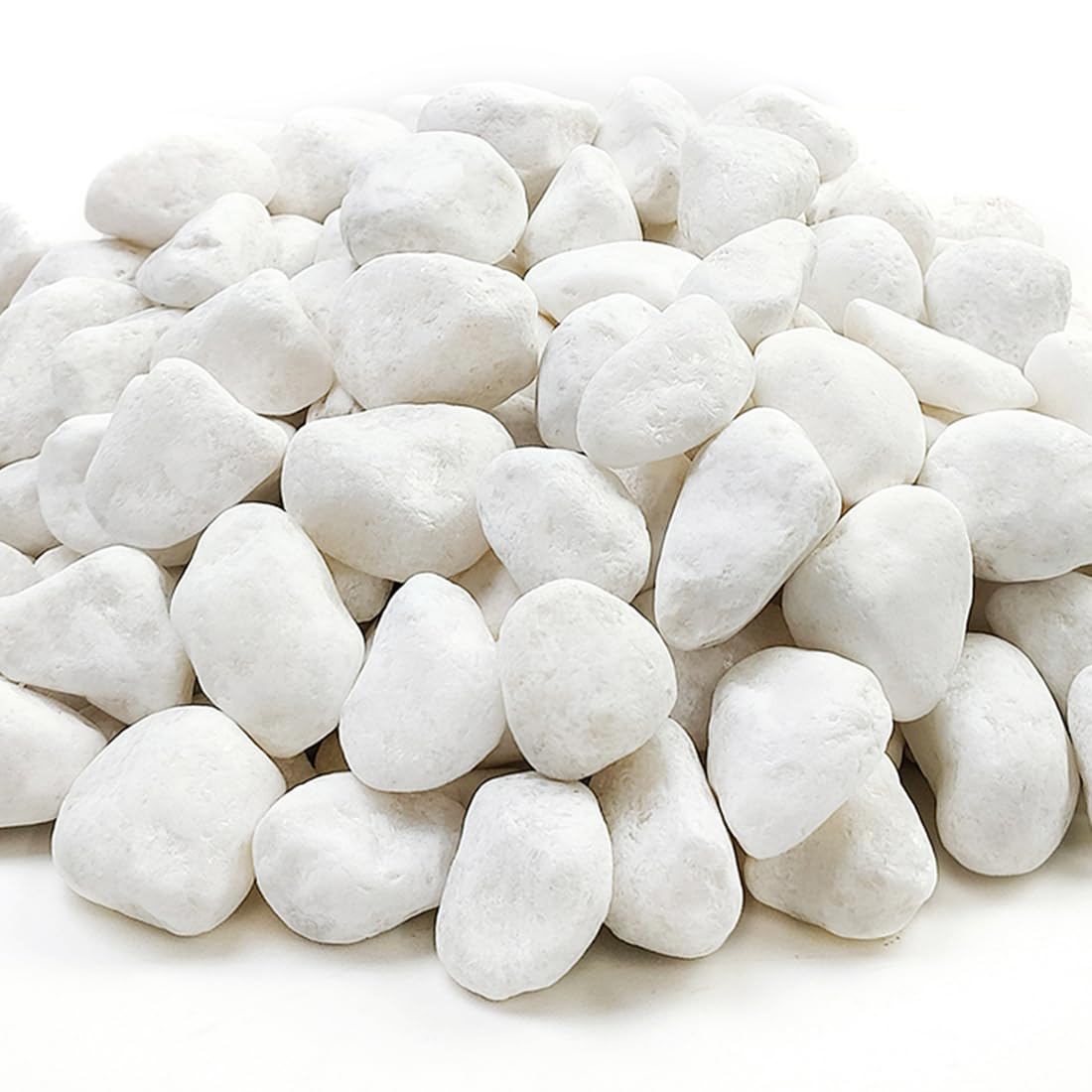 5lb White Pebbles for Indoor Plants - 1-2 Inch Natural River Rocks, Snow White Decorative Stones for Fish Tanks, Vases, Crafts, Home Decor & Garden Landscaping - Perfect for Zen Gardens, Terrariums, and Succulent Arrangements