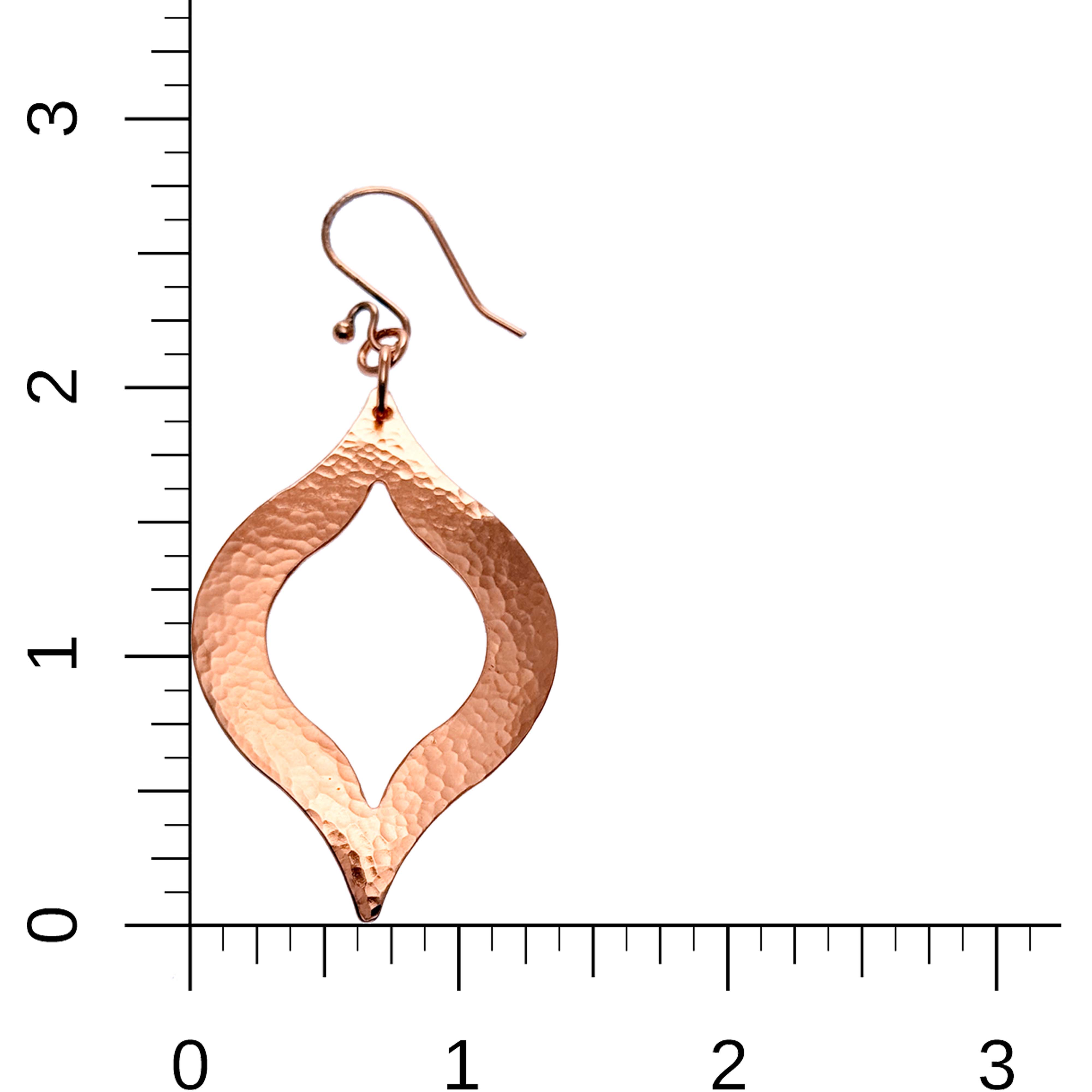 Handmade Large Pierced Hammered Copper Marrakesh Earrings – Boho Chic Statement Jewelry for Women | Perfect for Festivals, Parties & Everyday Wear