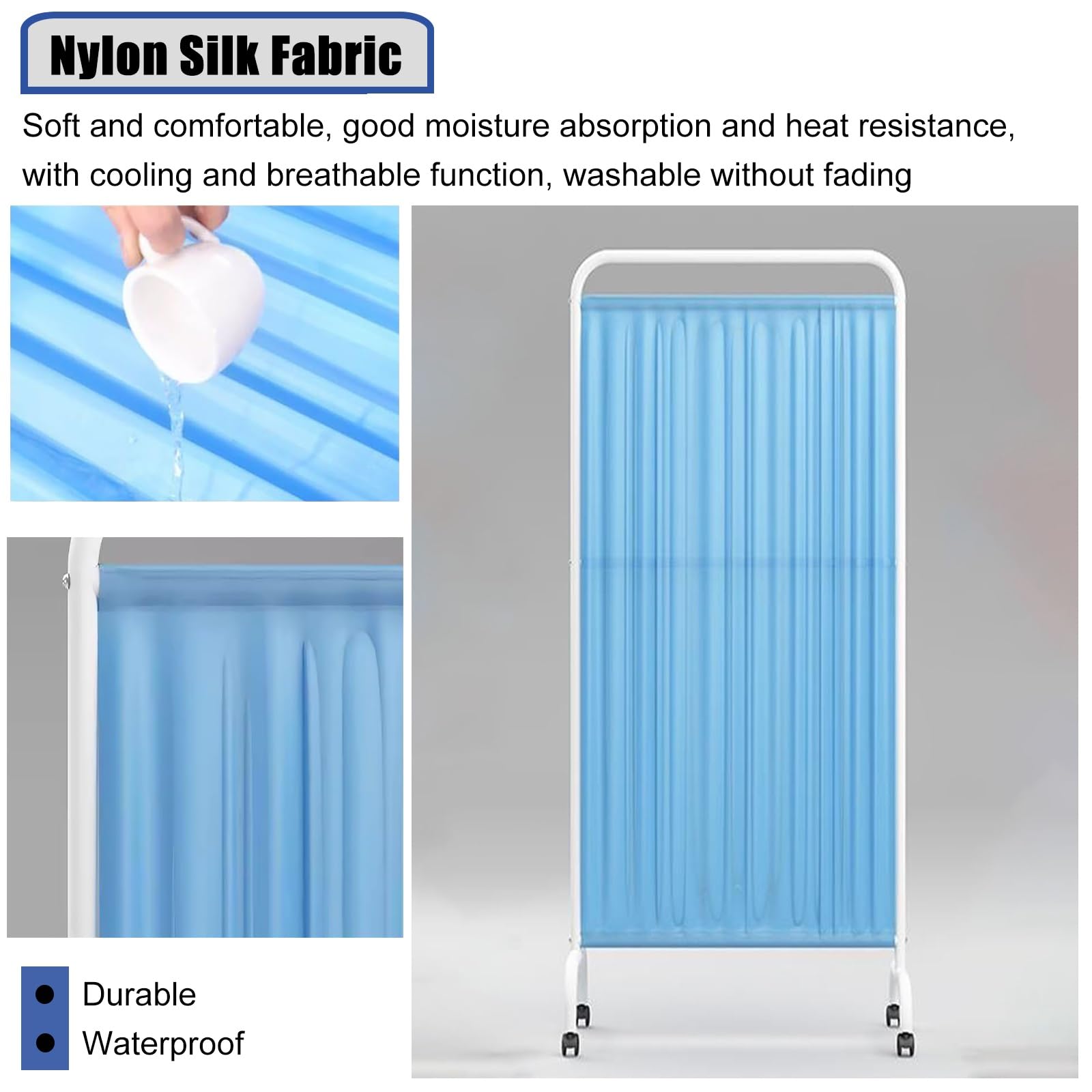 Portable Folding Privacy Screen - 3ft to 15ft Adjustable Medical Room Divider for Hospitals, Clinics & Salons | Yellow 2-Panel (180cm) | Perfect for Patient Privacy, Office Partitions & Event Spaces