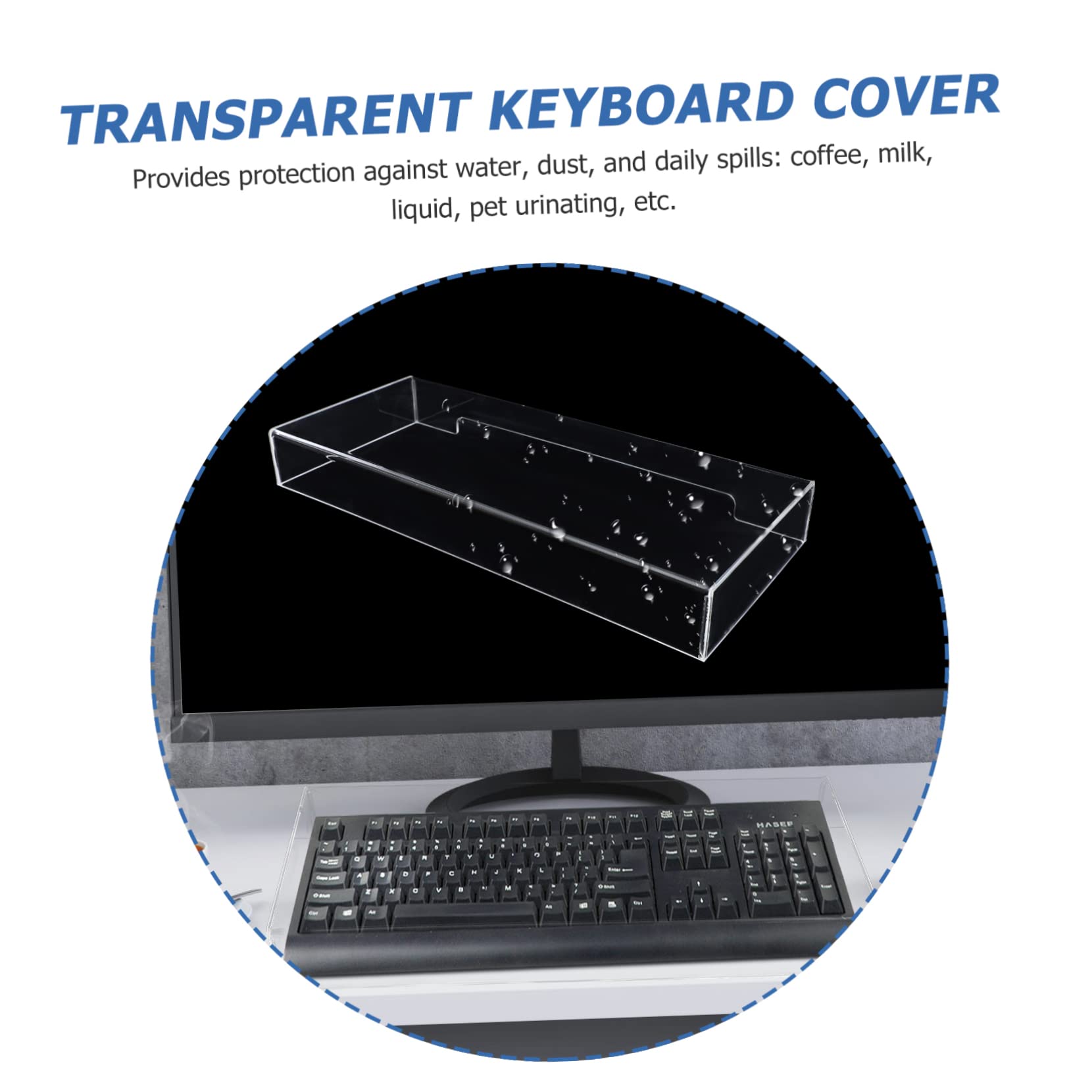 Zerodeko Clear Waterproof Keyboard Cover Protector - Universal Laptop & Computer Keyboard Case Accessory for Home, Office, and Travel Use