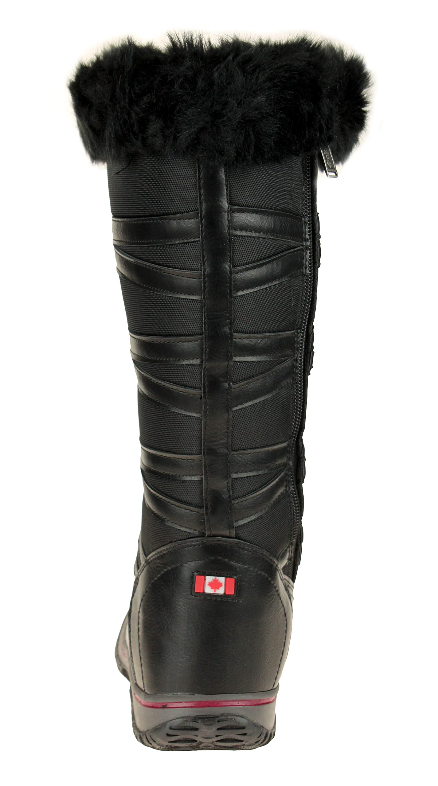 PAJAR Women's Waterproof Insulated Snow Boots - Winter Grip Star Tall Boots with Side Zipper & Laces for Hiking, Snowshoeing & Cold Weather Activities