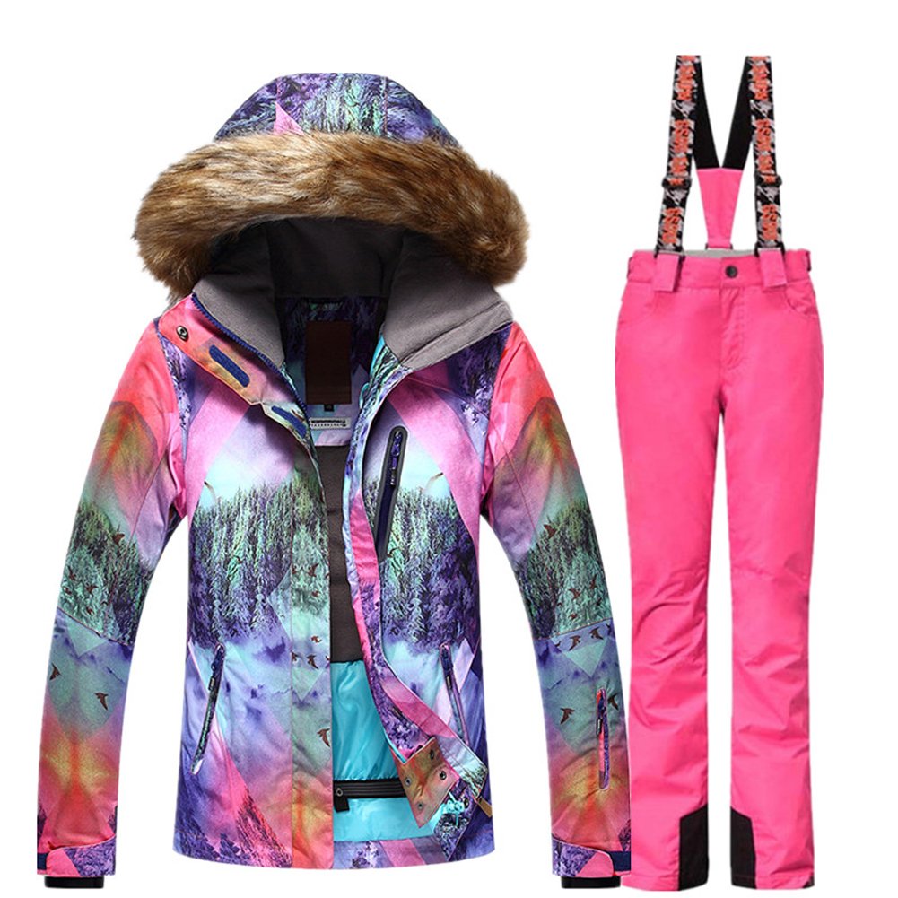 Women's Waterproof Windproof Snowboard Suit - Insulated Ski Jacket & Pants for Winter Sports | Perfect for Skiing, Snowboarding & Outdoor Adventures
