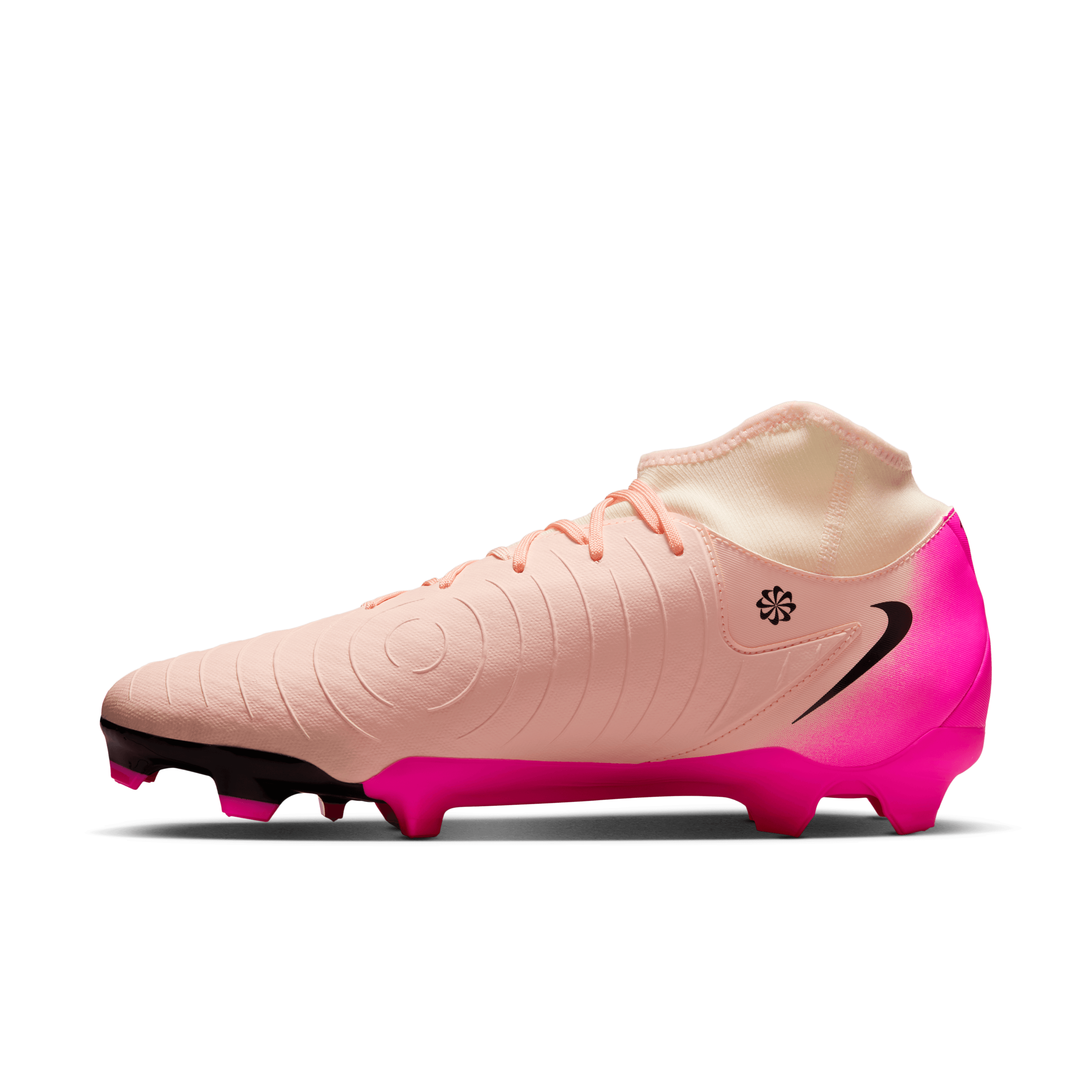 Nike Phantom Luna 2 Academy FG/MG Soccer Cleats for Women & Men - Crimson Tint/Black/Pink Blast - Firm Ground & Multi-Ground Football Boots - Perfect for Training, Matches & Outdoor Sports