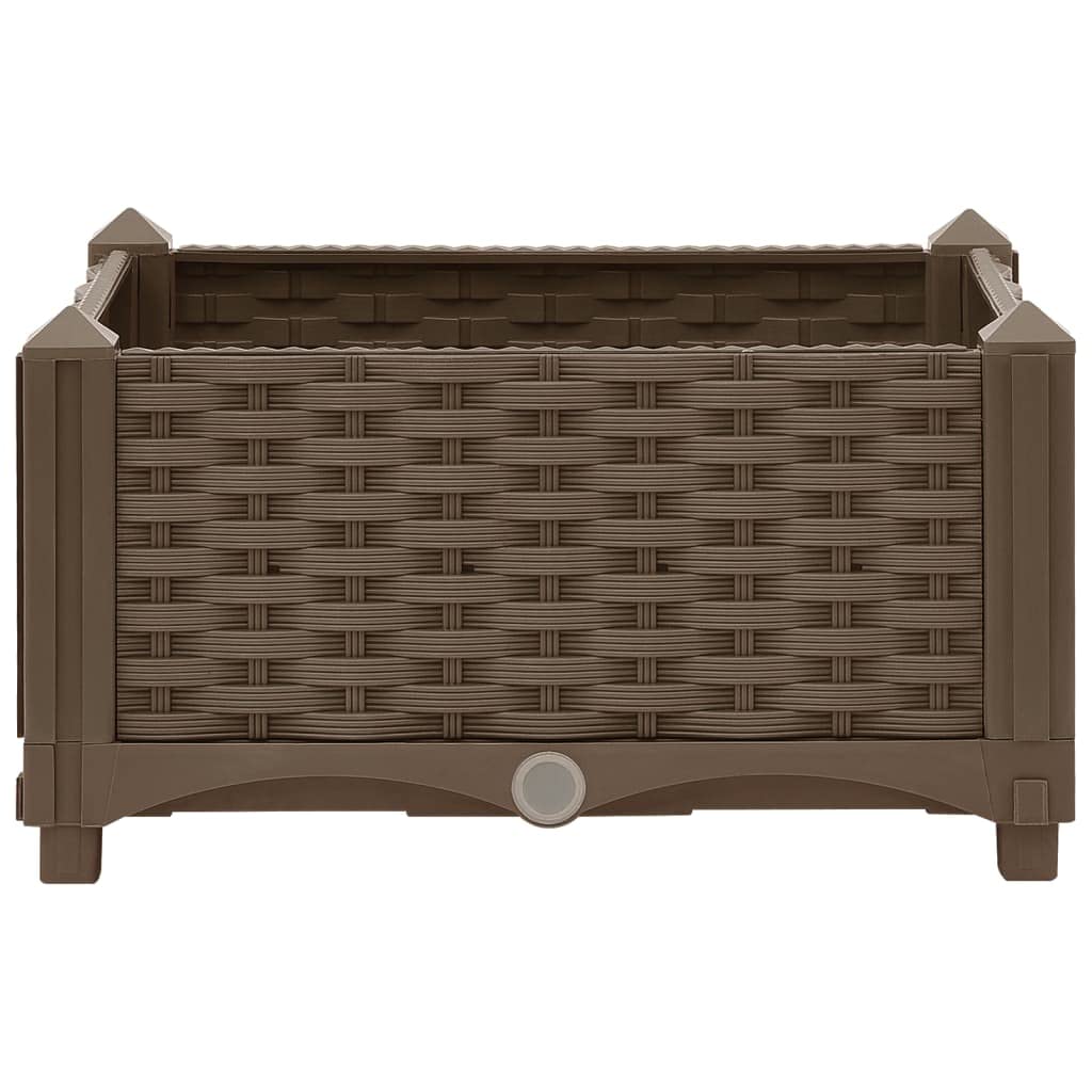 15.7x15.7x9.1 Inch Raised Garden Bed Planter Box - Durable Polypropylene Outdoor Plant Rack for Herbs, Vegetables, Flowers & Succulents - Perfect for Backyard, Patio & Balcony Gardening