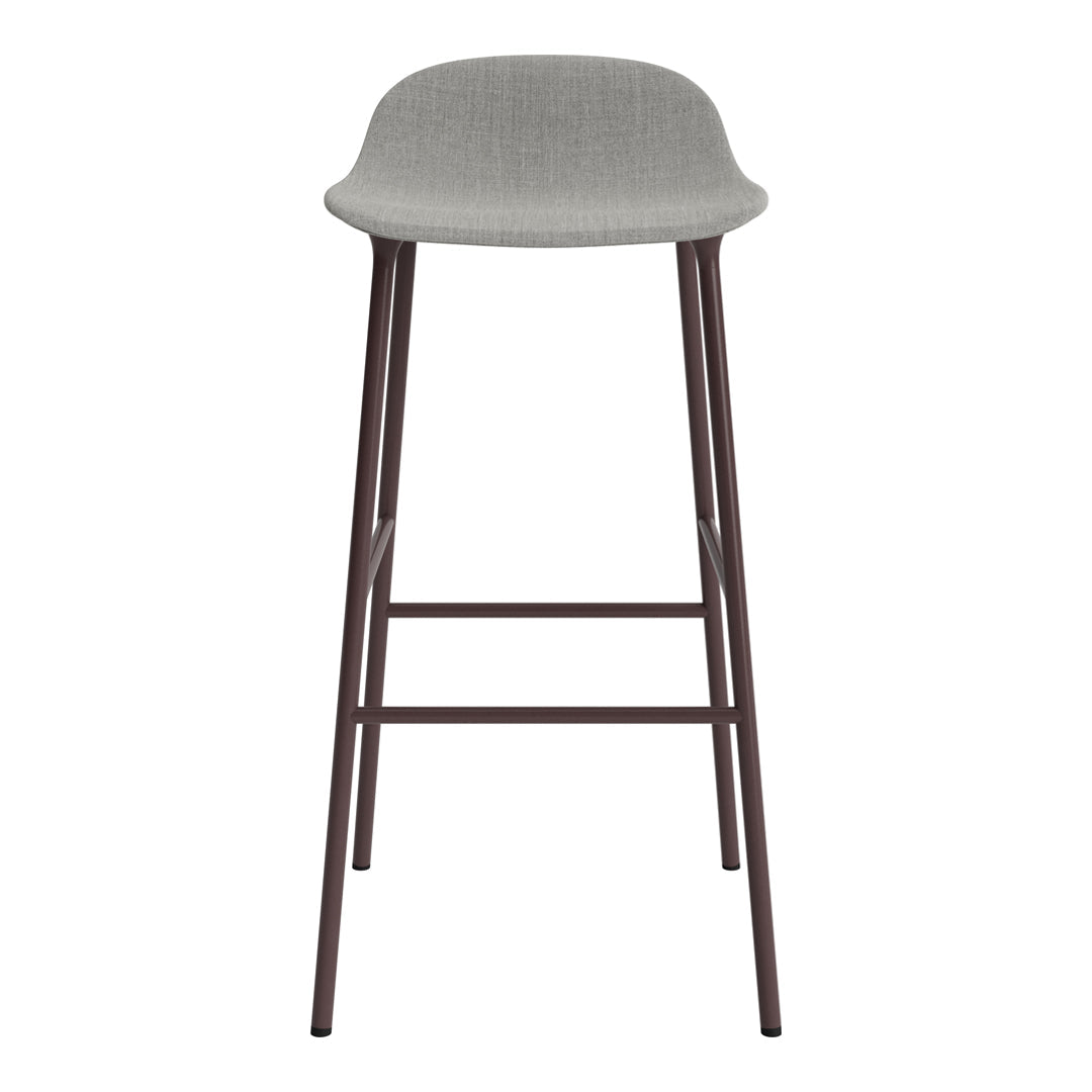 Modern Form Bar Stool with Metal Legs & Upholstered Seat - Perfect for Kitchen Islands, Home Bars & Commercial Use