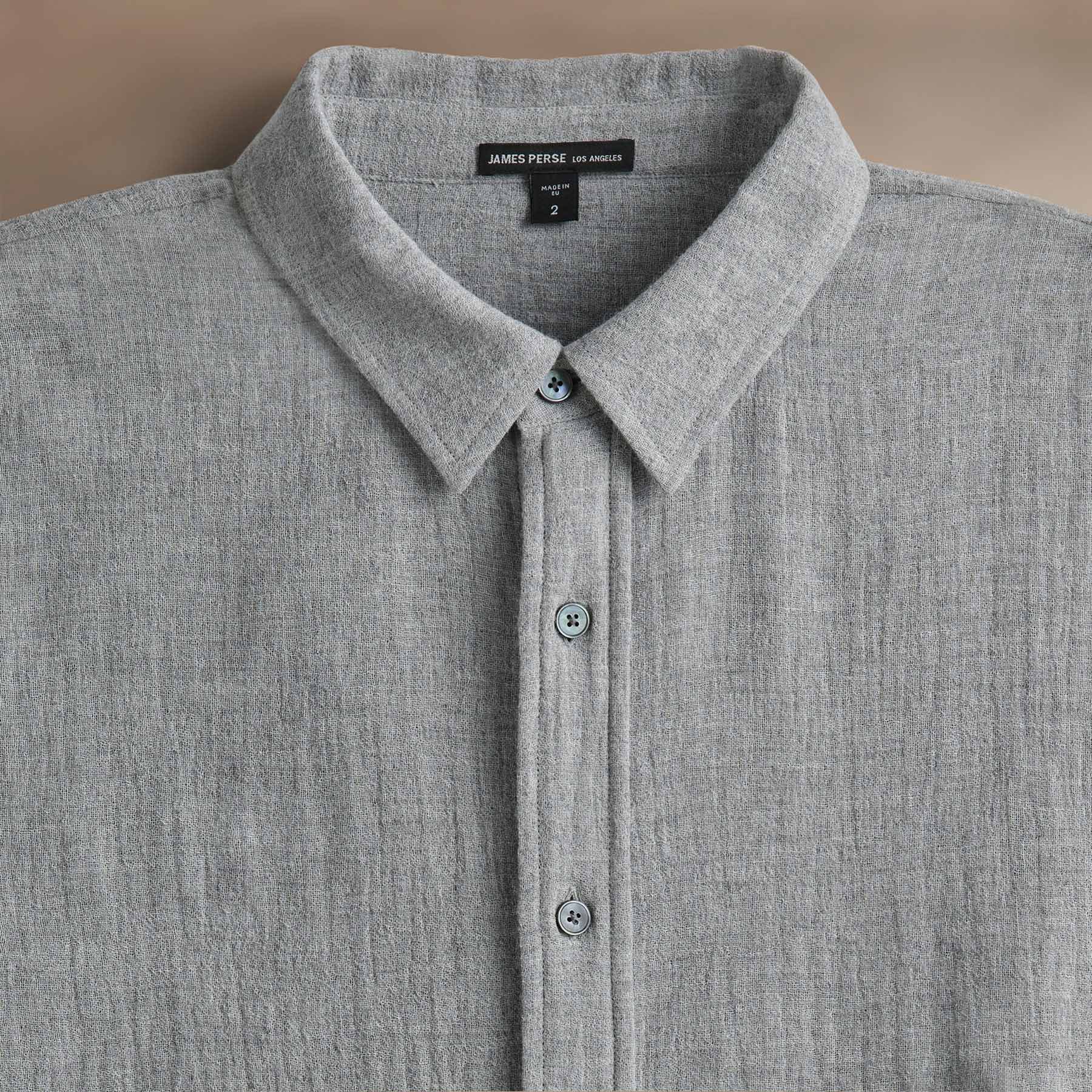 Premium Solid Viscose Wool Shirting Fabric - Heather Grey - Perfect for Tailoring Shirts, Dresses & Lightweight Suits
