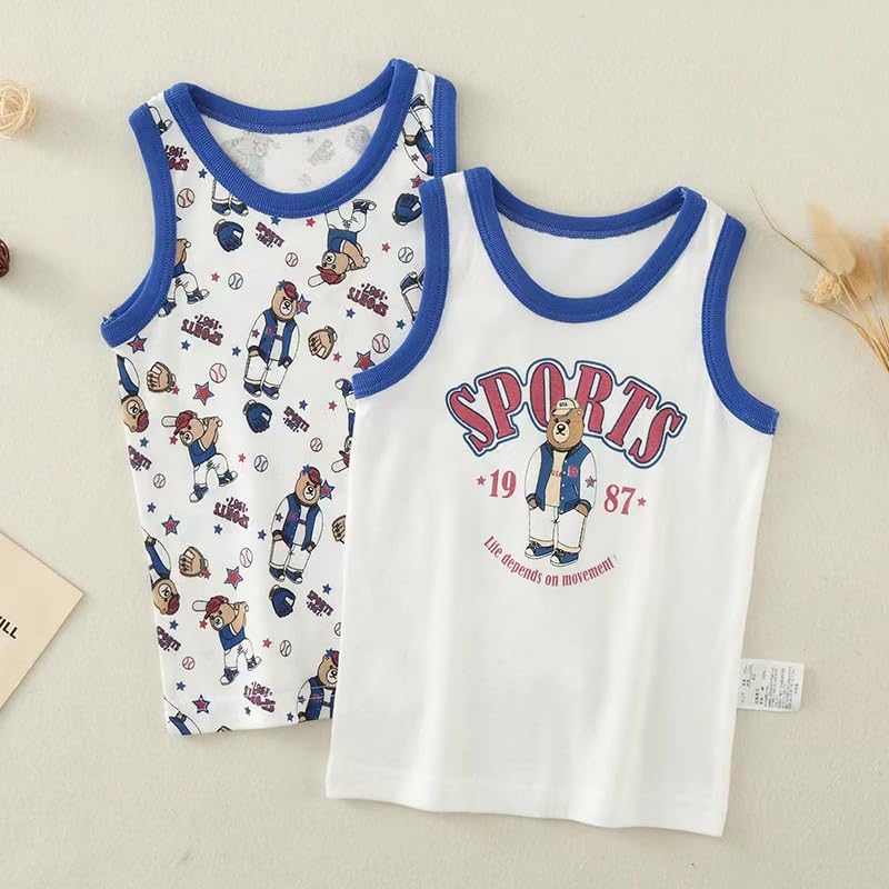 3-Pack Boys' Sleeveless Tank Tops for Toddlers - Soft Cotton Summer Shirts for Playtime, Beach & Outdoor Activities