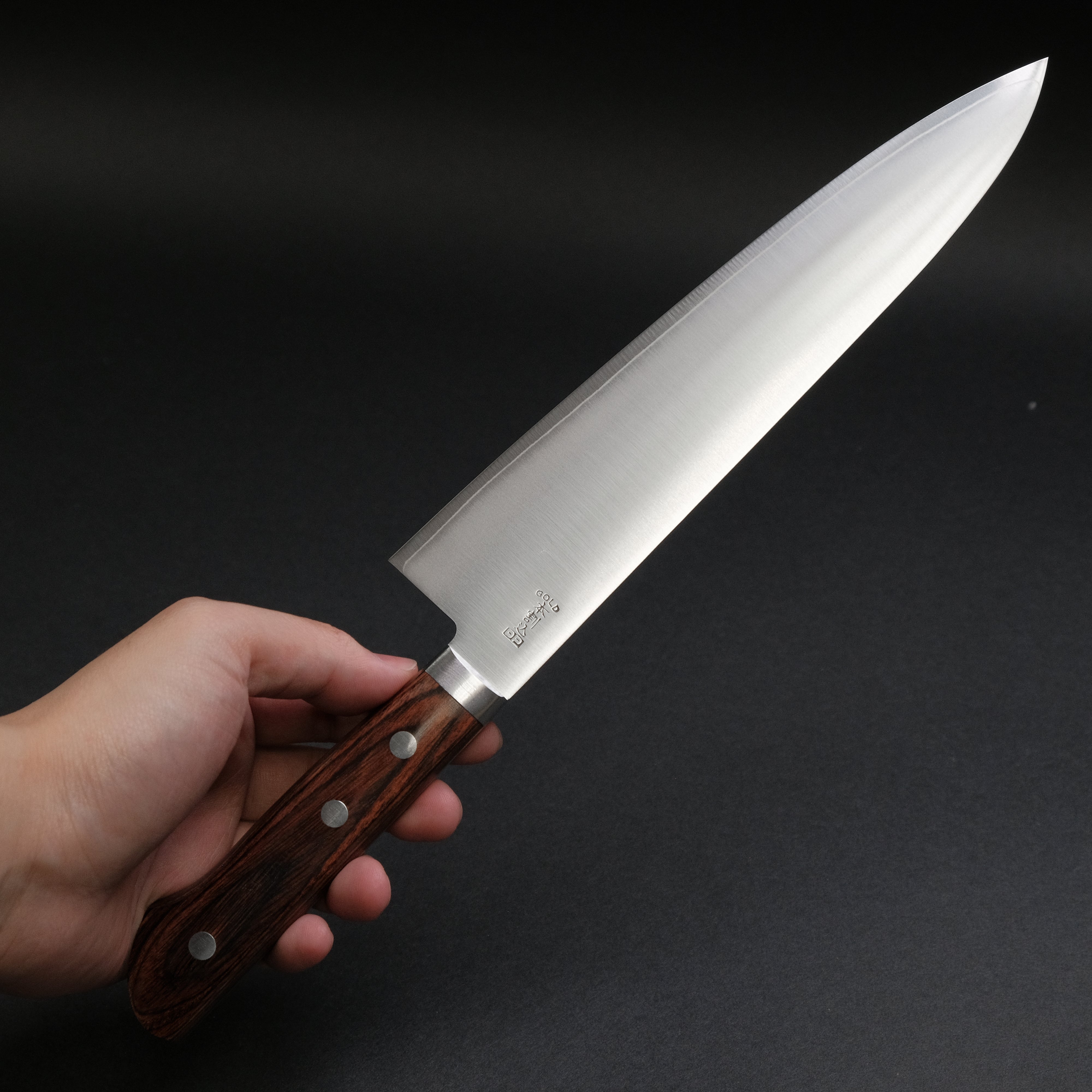 Hitohira Imojiya MZ VG 1 Gyuto 210mm Japanese Chef Knife with Imitation Mahogany Handle - Perfect for Slicing, Dicing & Precision Cooking in Professional Kitchens & Home Use