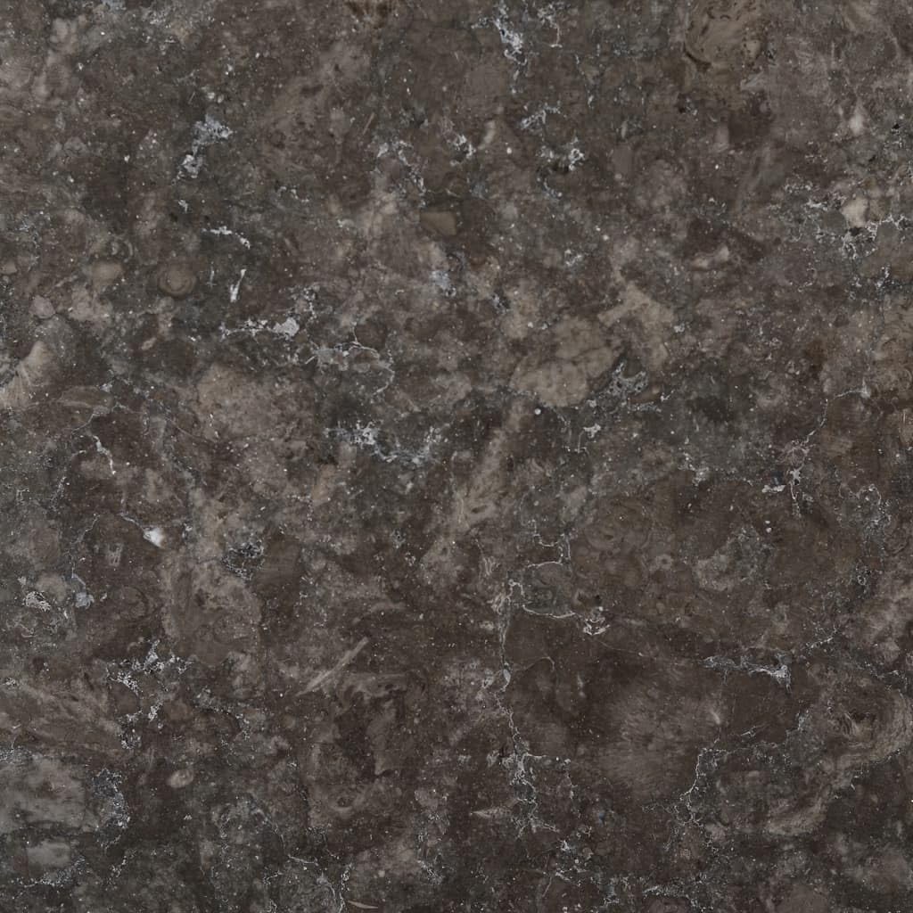 vidaXL Black Marble Table Top - 23.6 Inch Round Dining Table Top 1 Inch Thick - Premium Natural Stone Tabletop for Kitchen, Living Room, Patio - No Assembly Required, Scratch Resistant Surface