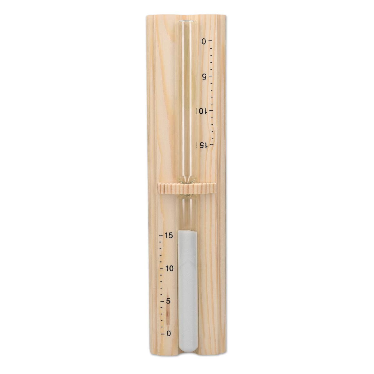 Navaris 15 Minute Wooden Sand Timer for Sauna - Pine Wood Hourglass Wall Mounted (11.6