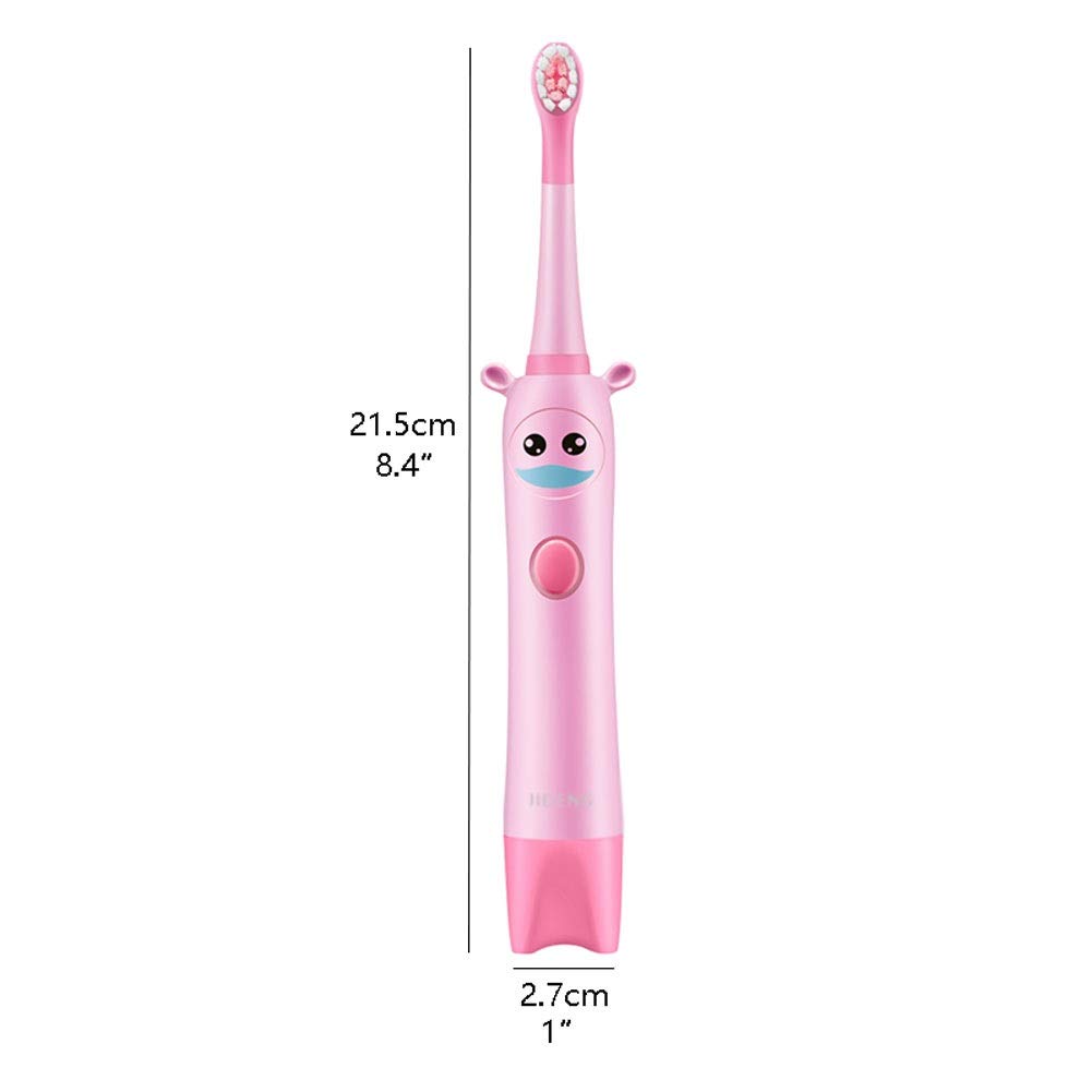 Kids Electric Toothbrush - USB Rechargeable with Smart Timer & 3 Brushing Modes for Boys & Girls Ages 3-12 | Soft Bristles for Gentle Cleaning | Perfect for Home & Travel Use (Yellow, Pack of 2)