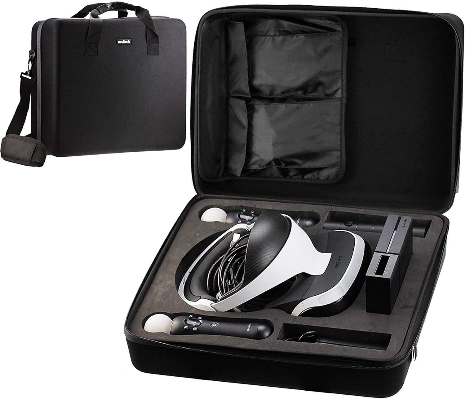 Navitech PSVR Headset and Accessories Carrying Case - Protective Storage Organizer for PlayStation VR (PSVR) - Perfect for Travel, Gaming Events & Home Organization