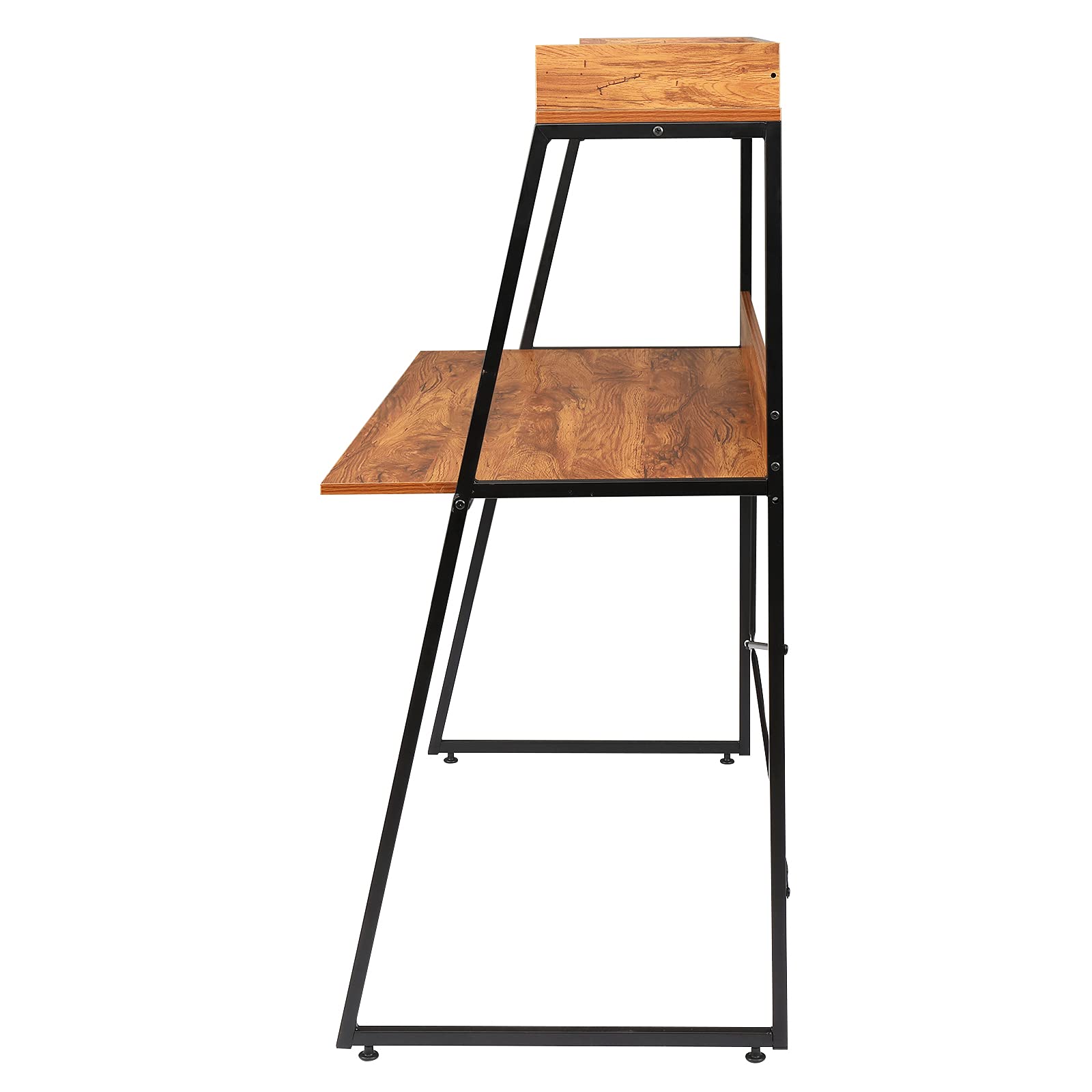 Vintage Style 47-Inch Particleboard Computer Desk with Shelf - Triamine Coated, Sturdy Workstation for Home Office, Gaming & Study - Compact Space-Saving Design