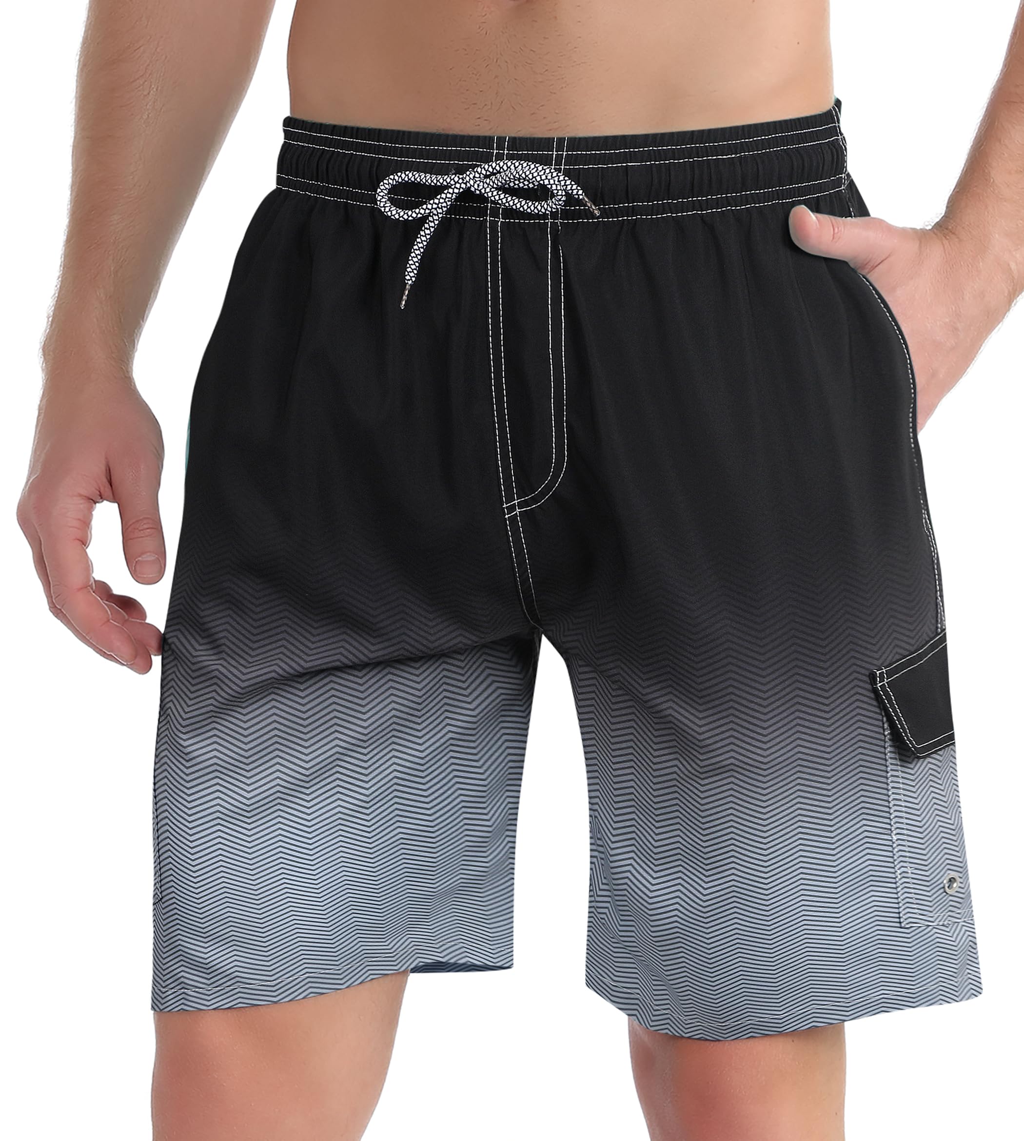 **ZHPUAT Men's Swim Trunks - Quick Dry Beach Board Shorts for Swimming, Surfing & Summer Vacation - Comfortable Bathing Suits for Pool, Gym & Travel**