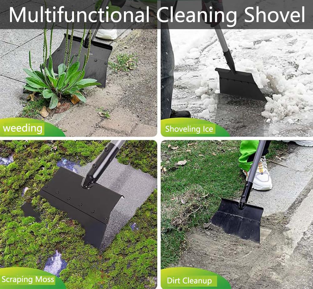 IRISFLY Heavy Duty Long Handle Garden Scraper Shovel - Multi-Purpose Cleaning Tool for Landscaping, Farm Weeding & Outdoor Camping | Durable Gardening Tool for Yard Work, Soil Removal & Camping Maintenance