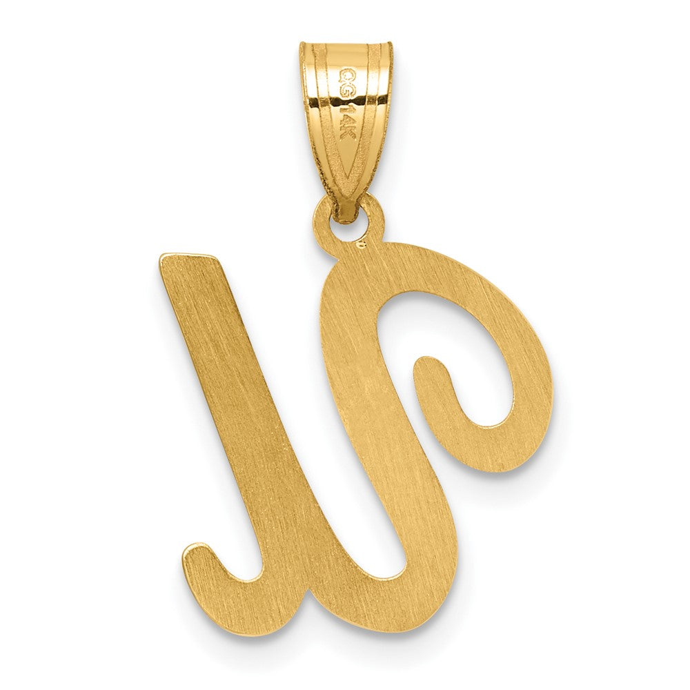 Gold Large Letter U Script Initial Pendant Necklace - Elegant Monogram Jewelry Gift for Women (Model YC1540U) | Perfect for Birthdays, Anniversaries & Personalized Fashion Accessories