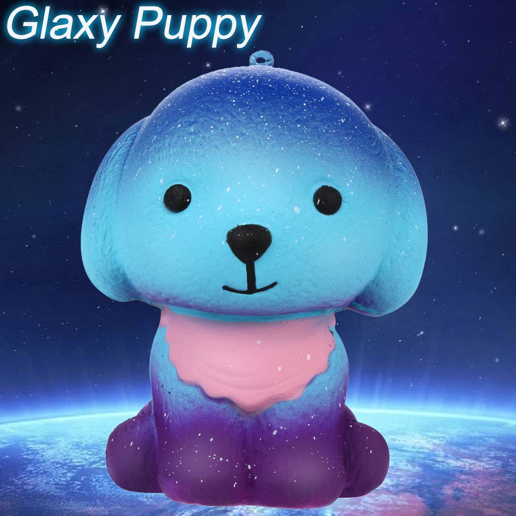 Galaxy Puppy Slow Rising Squishy Toys - Fruit Scented Stress Relief Gifts for Teens, Kids & Adults | Birthday Party Favors, Anxiety Relief & Sensory Fidget Toys for Home, School & Office Use