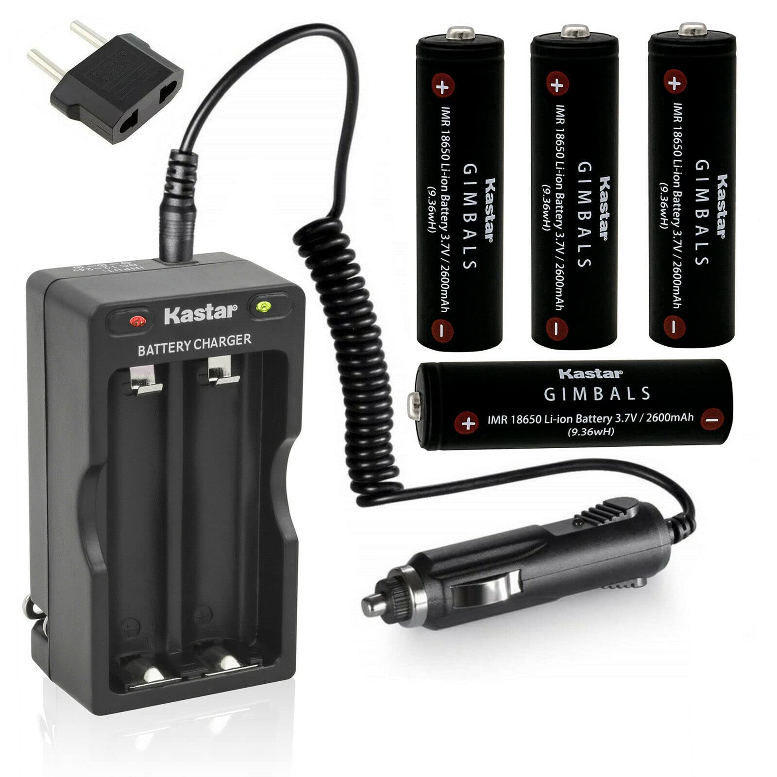Kastar 4-Pack Rechargeable Batteries with AC & Car Charger for XHDATA D-808 Radio - AM/FM/SW/SSB/LW/AIR Band & Weather Alert - Perfect for Camping, Emergency & Outdoor Adventures