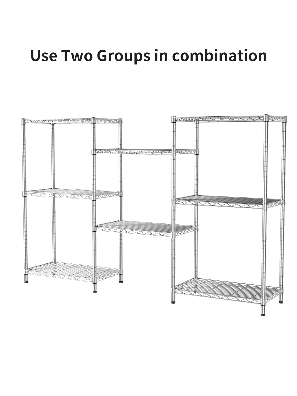 SINGAYE 4-Tier Adjustable Metal Wire Shelving Unit - 14