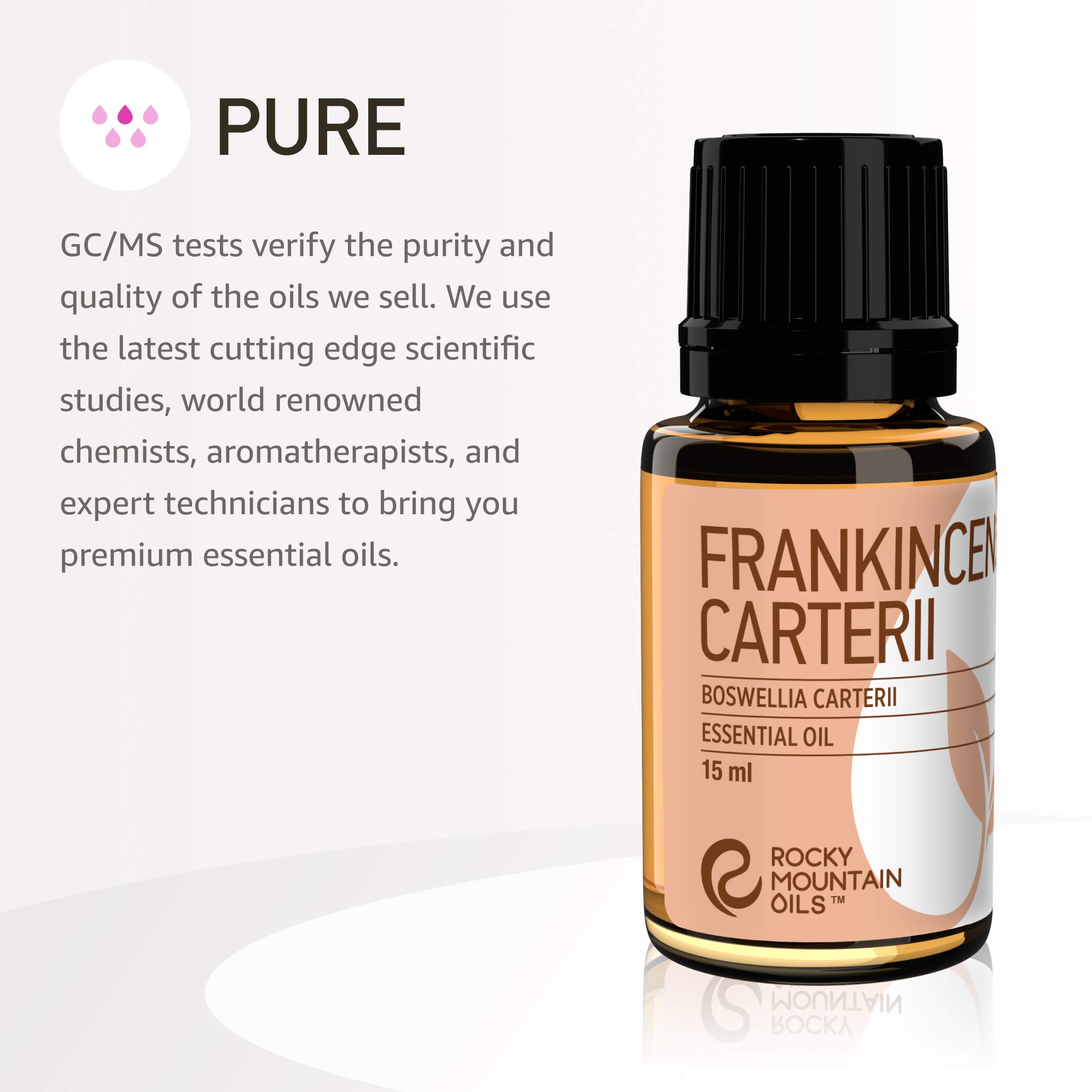 Rocky Mountain Oils Frankincense Carterii Essential Oil 15ml - 100% Pure Therapeutic Grade for Aromatherapy, Diffuser & Massage | Stress Relief & Meditation Aid