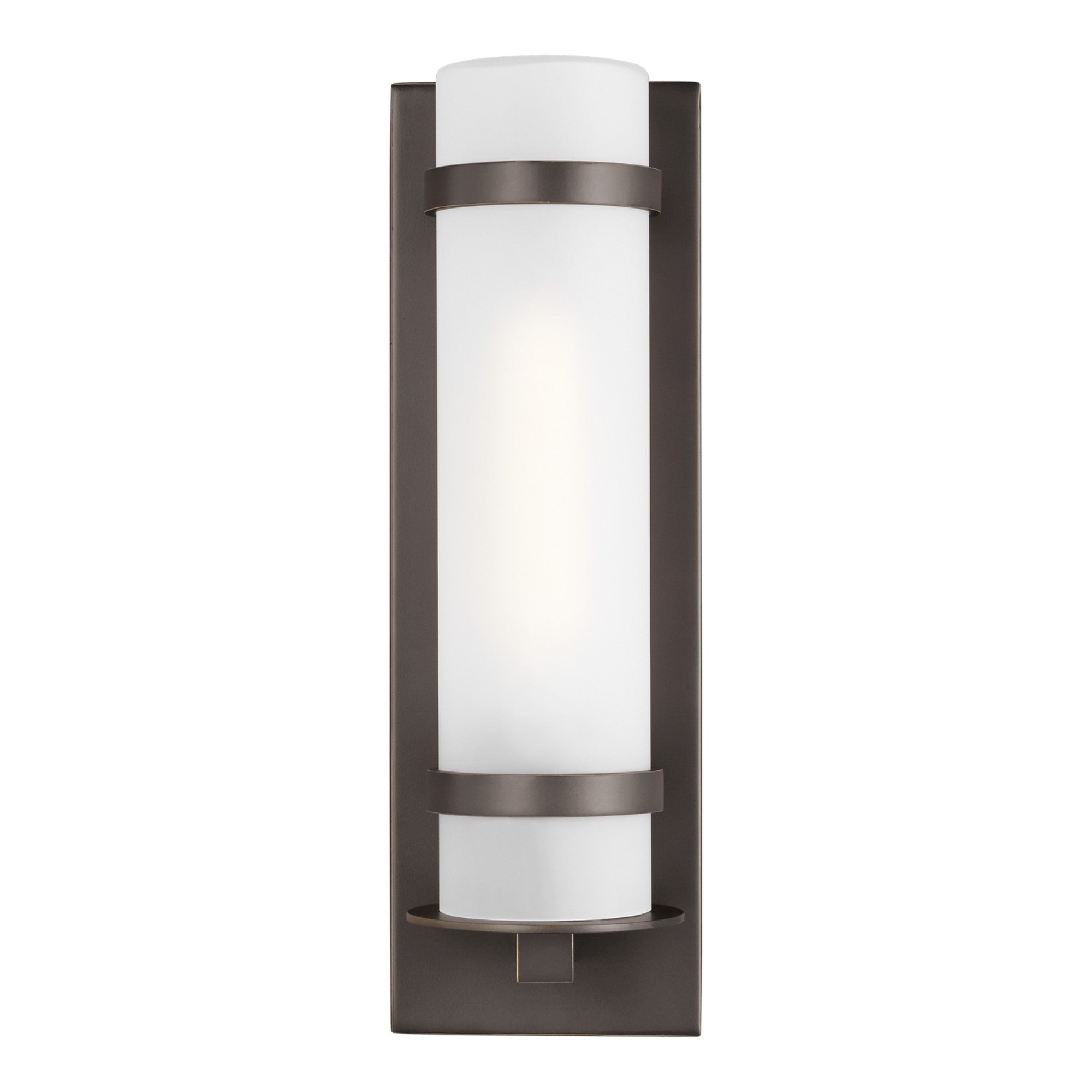 Alban 14 Inch Cylindrical Outdoor Wall Sconce - Bronze Finish - Weatherproof Exterior Lighting for Porch, Patio & Garden
