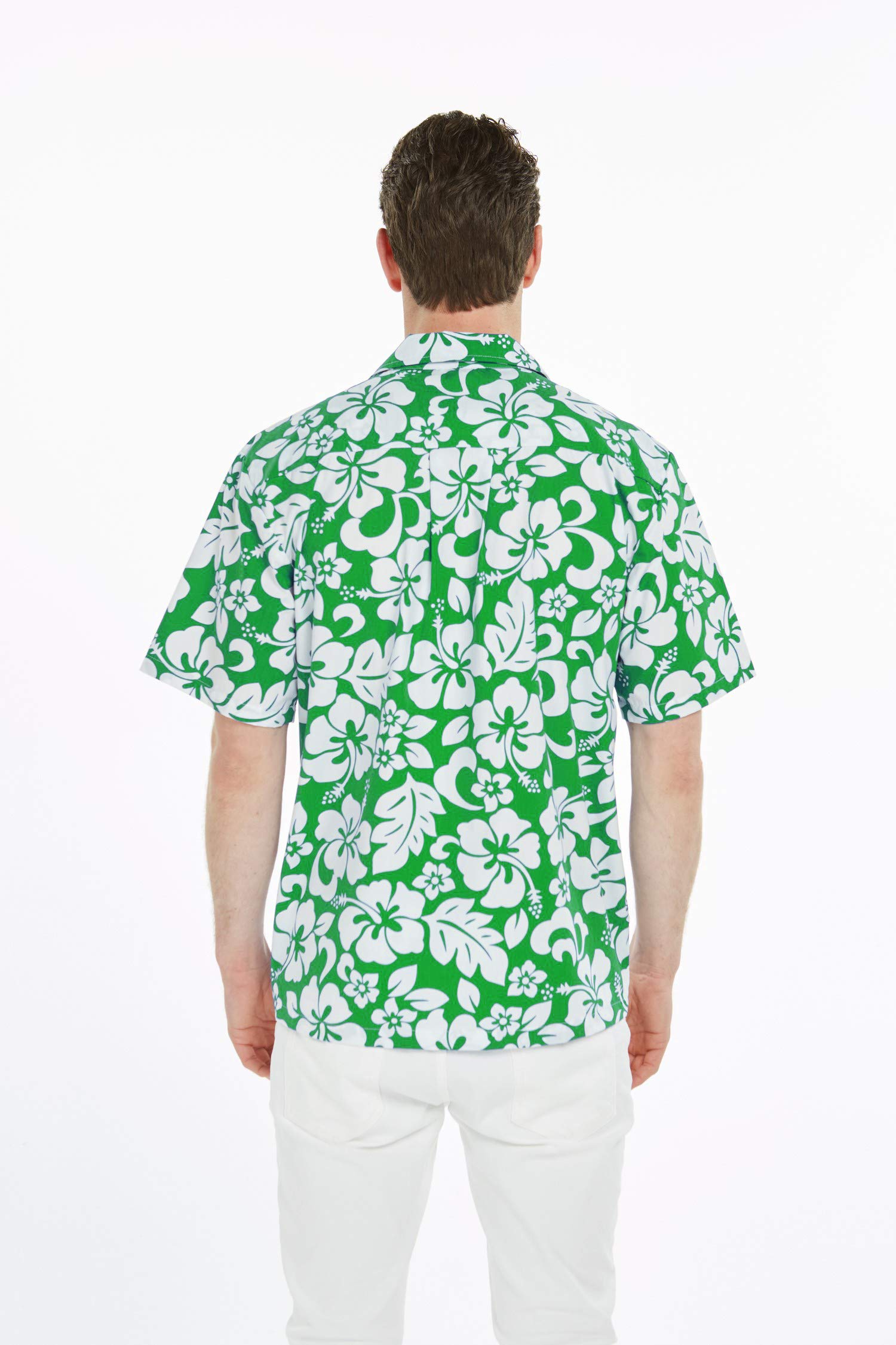 Vintage Hawaiian Luau Matching Father Daughter Shirts - Classic Hibiscus Print Aloha Shirts for Dance Party & Family Vacation