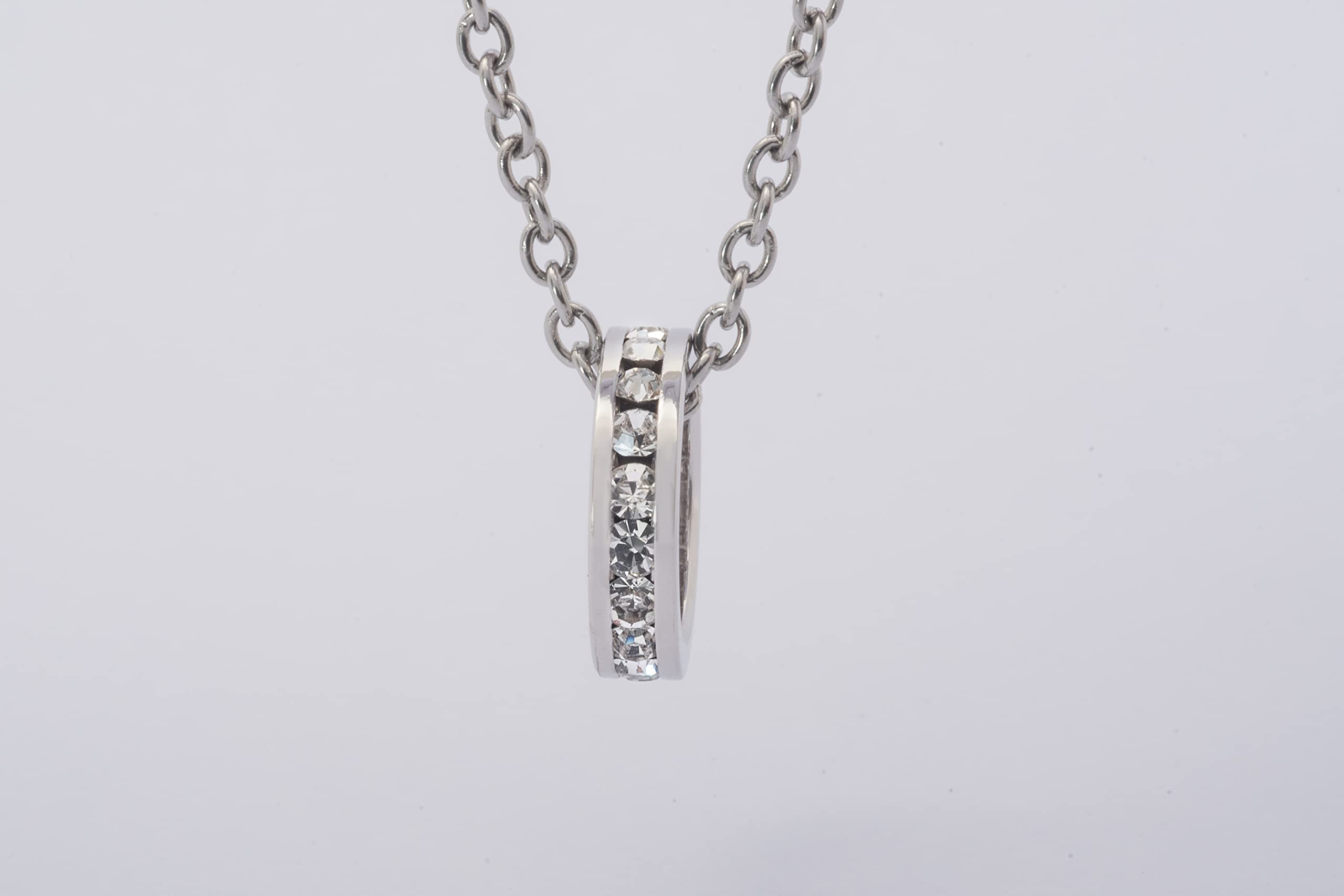 Birthstone Pendant Necklace - Genuine Crystal Full Eternity Charm for Stackable Jewelry | Perfect Gift for Birthday, Anniversary & Mother's Day