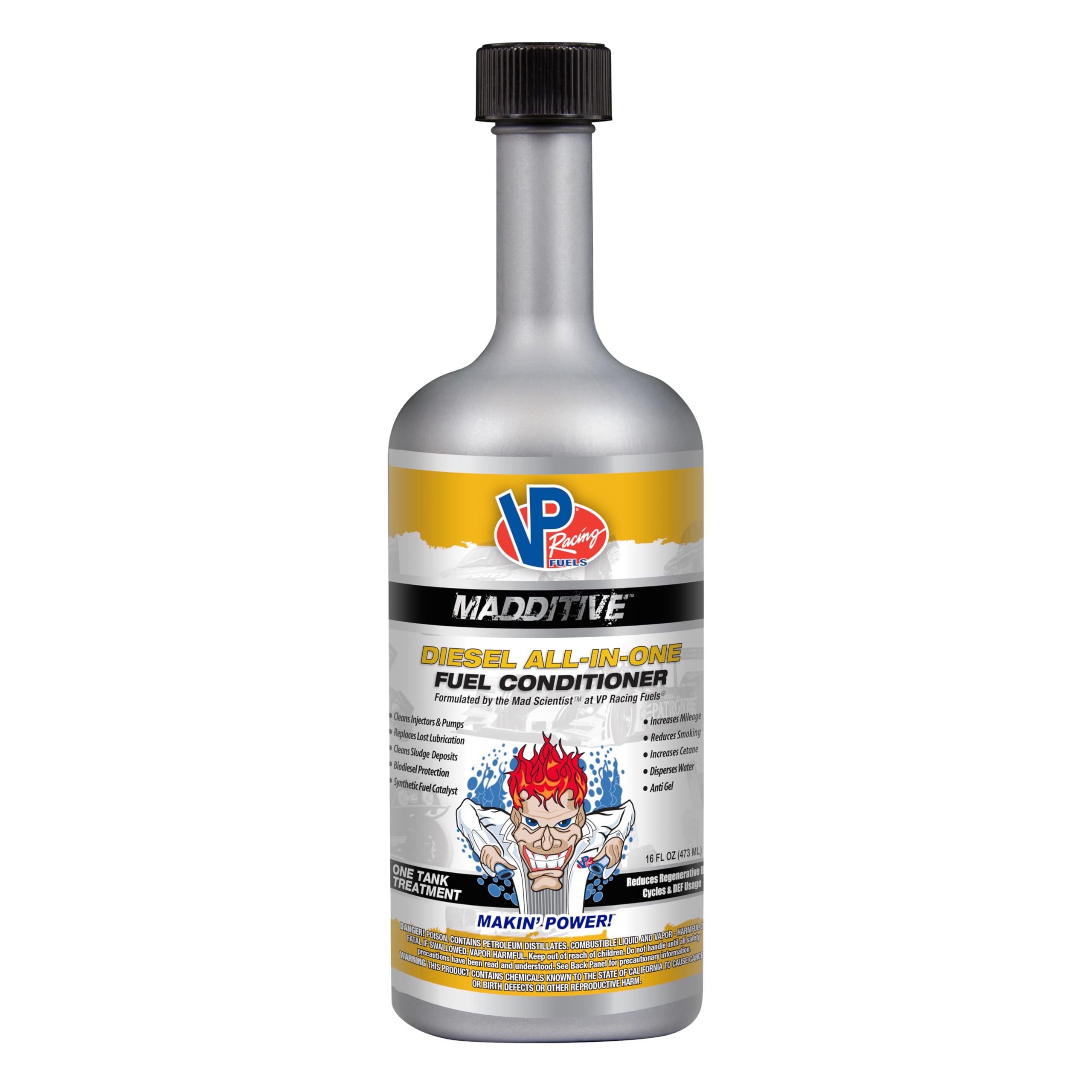 VP Racing Fuels Diesel All-in-One Fuel Conditioner - 16 oz Bottle (Pack of 9) | Improves Performance & Cleans Injectors | Ideal for Trucks, Boats & Heavy Equipment