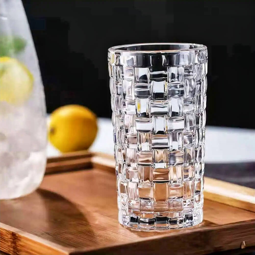 Premium Colorado Highball Glasses Set of 4 - 16oz Crystal Clear Whiskey & Cocktail Drinking Glasses - Perfect for Bourbon, Scotch, Iced Tea & Mixed Drinks at Home Bar or Parties