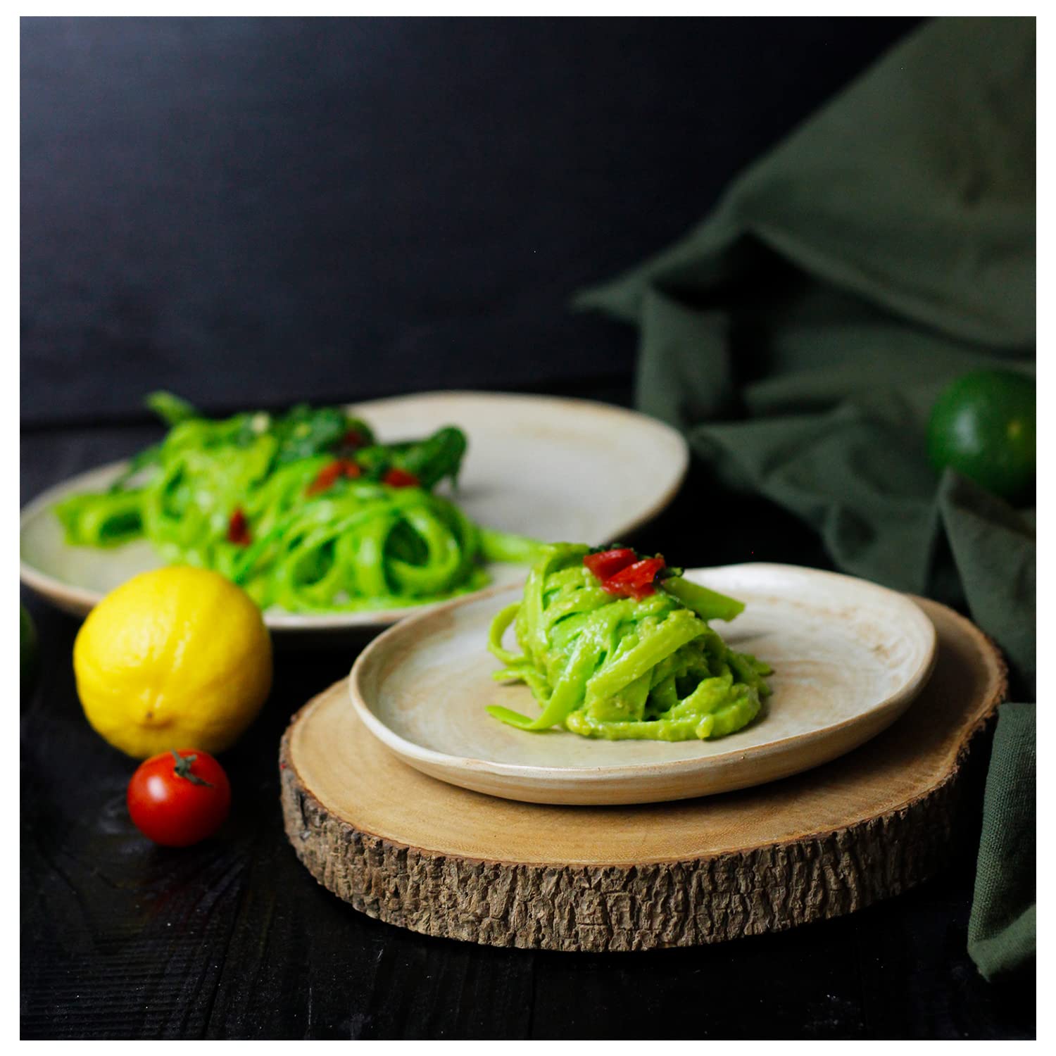 Organic Style 7 Inch Brown Ceramic Stoneware Sandwich and Dinner Plates Set of 2 - Eco-Friendly Durable Dishware for Everyday Meals, Parties & Home Decor