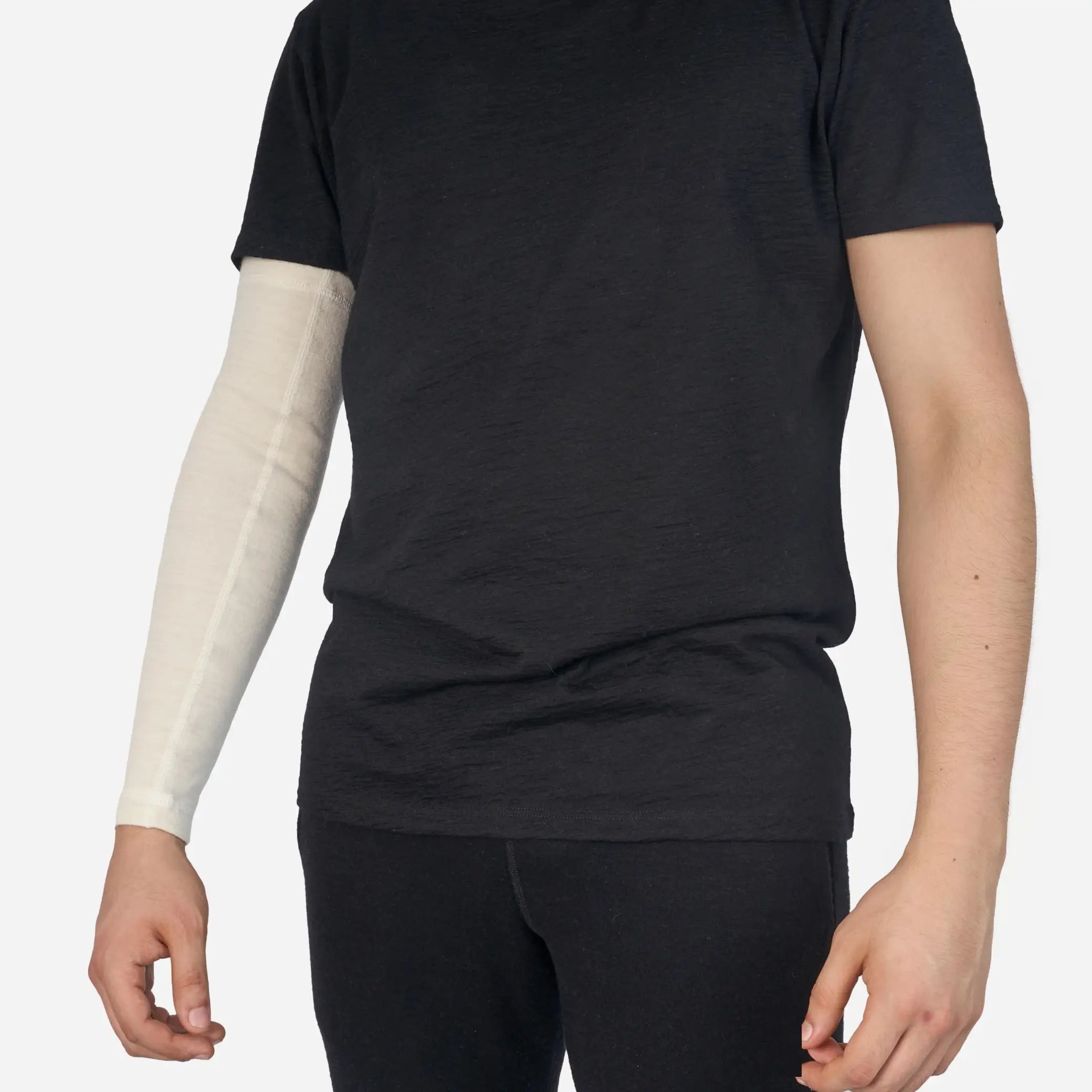 Alpaca Wool Arm Sleeves for Men & Women - 420 Midweight Thermal Compression Sleeves for Outdoor Sports, Running, Cycling & Cold Weather Protection