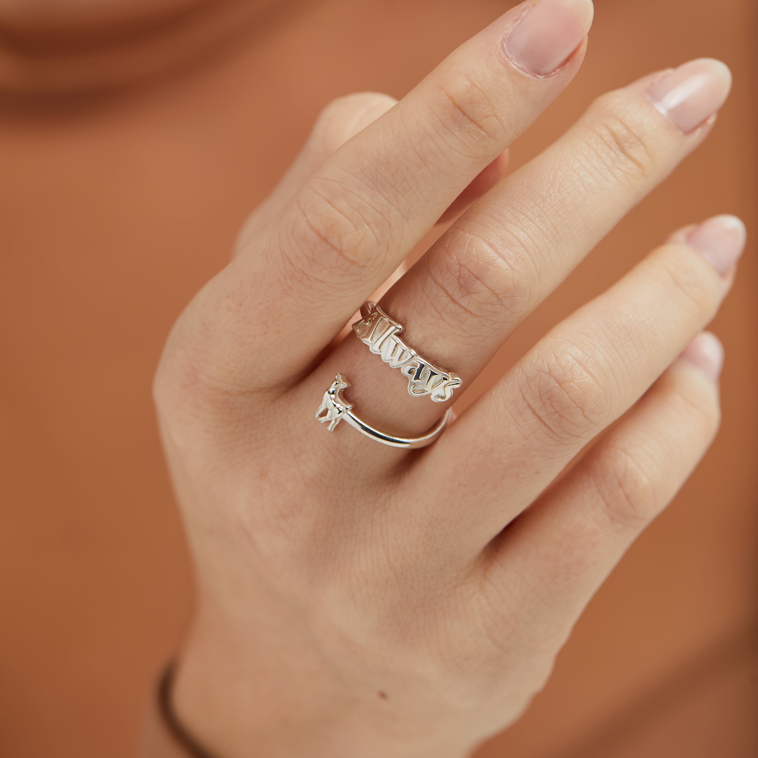 Harry Potter 'Always' Ring - Official Hogwarts Jewelry for Fans, Gift for Potterheads - Perfect for Cosplay, Halloween, and Collectors