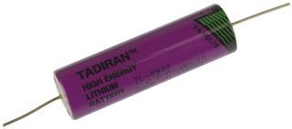 TADIRAN TL-5903/P Lithium Non-Rechargeable Battery 2.4Ah 3.6V AA Axial Leaded (50-Pack) - Ideal for Medical Devices, Security Systems & Industrial Equipment