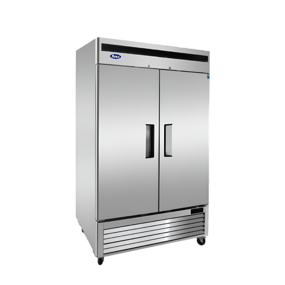 Atosa 54 Inch Commercial Reach-In Freezer with 2 Solid Doors & Bottom Mount Compressor - Perfect for Restaurants, Grocery Stores, and Catering Businesses