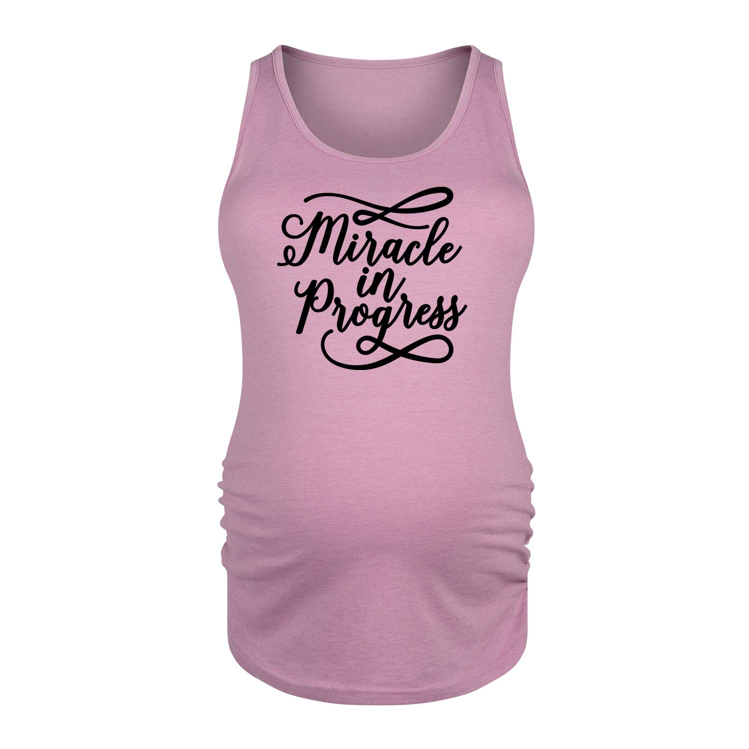 Bloom Maternity - Miracle in Progress - Women's Pregnancy Graphic Tank Top for Expecting Moms | Comfortable & Stylish Maternity Shirt for Everyday Wear, Baby Showers & Pregnancy Photos