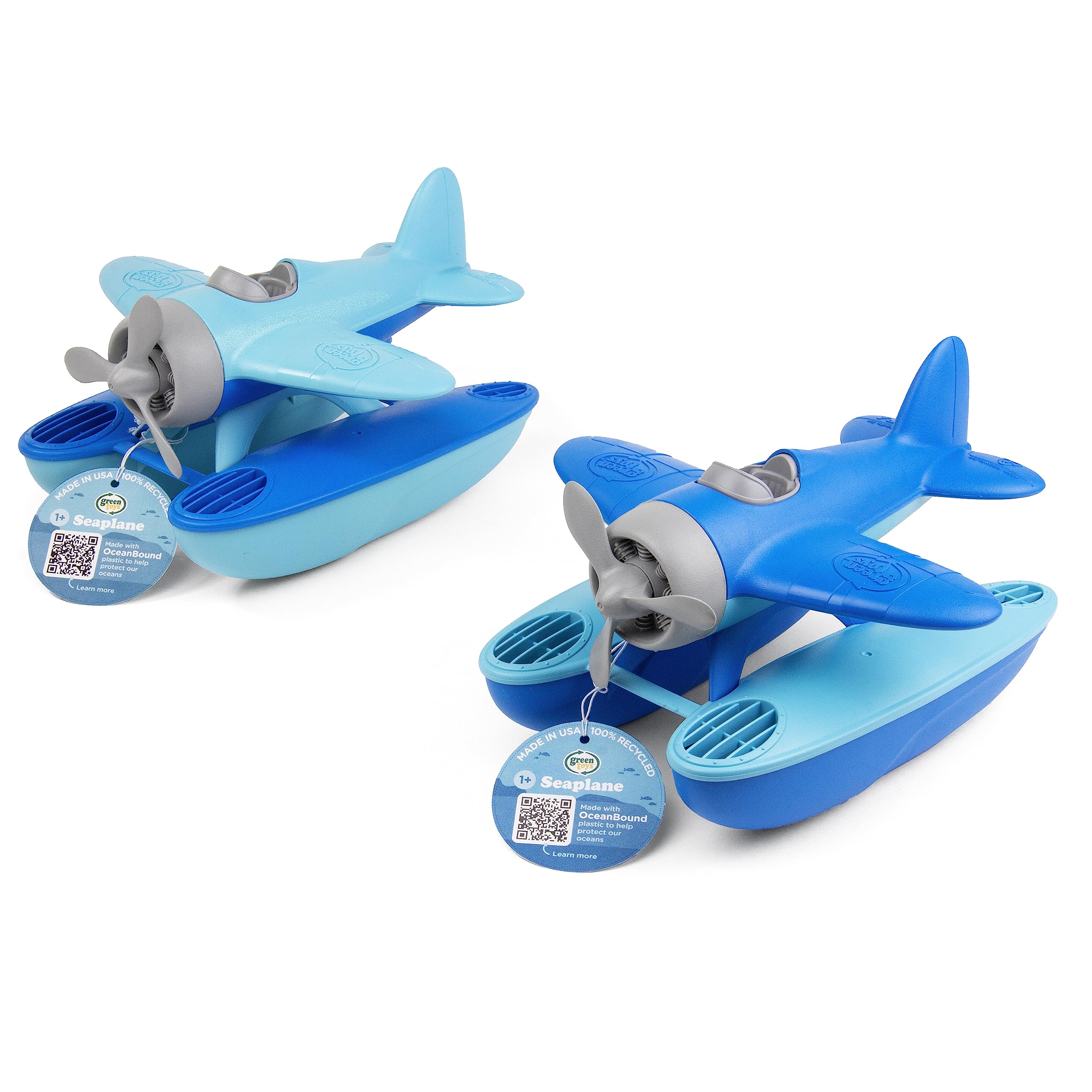 Green Toys OceanBound Seaplane - Eco-Friendly Airplane Toy for Kids | 2023 New Assortment | Perfect for Bath Time, Outdoor Play & STEM Learning