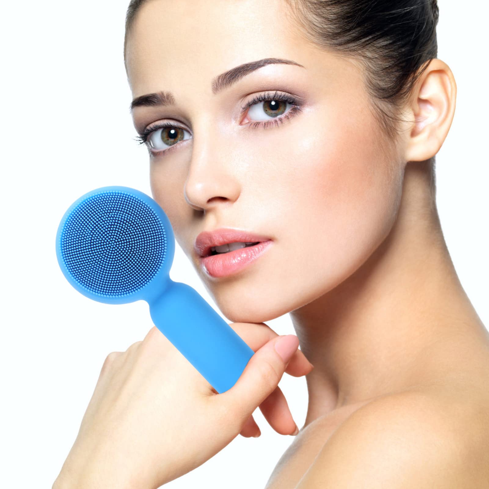 FRCOLOR 2-Pack Silicone Facial Cleansing Brush - Gentle Exfoliator & Scrubber for Deep Cleaning, Blackhead Removal & Skin Rejuvenation - Soft Manual Face Wash Brush for Women - Perfect for Daily Skincare Routine & Spa-Like Facial Massage at Home